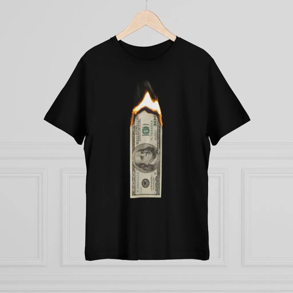 Burn Hundred Dollar Bill Fire Mo Money Gangster T-shirt