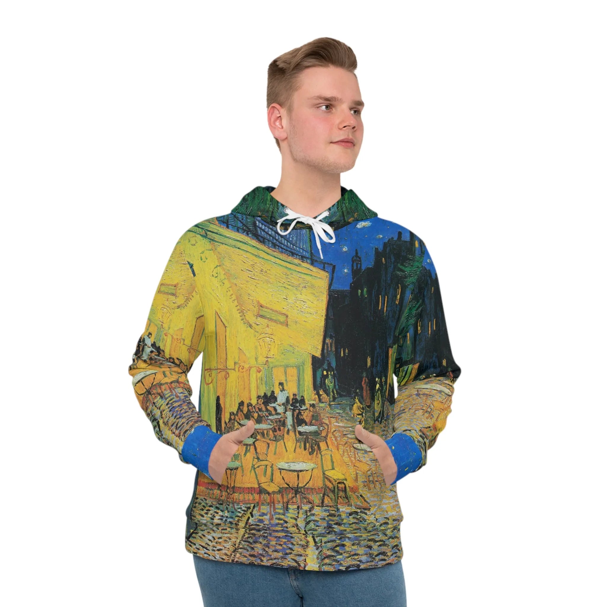 Café Terrace at Night Vincent van Gogh Art Hoodie