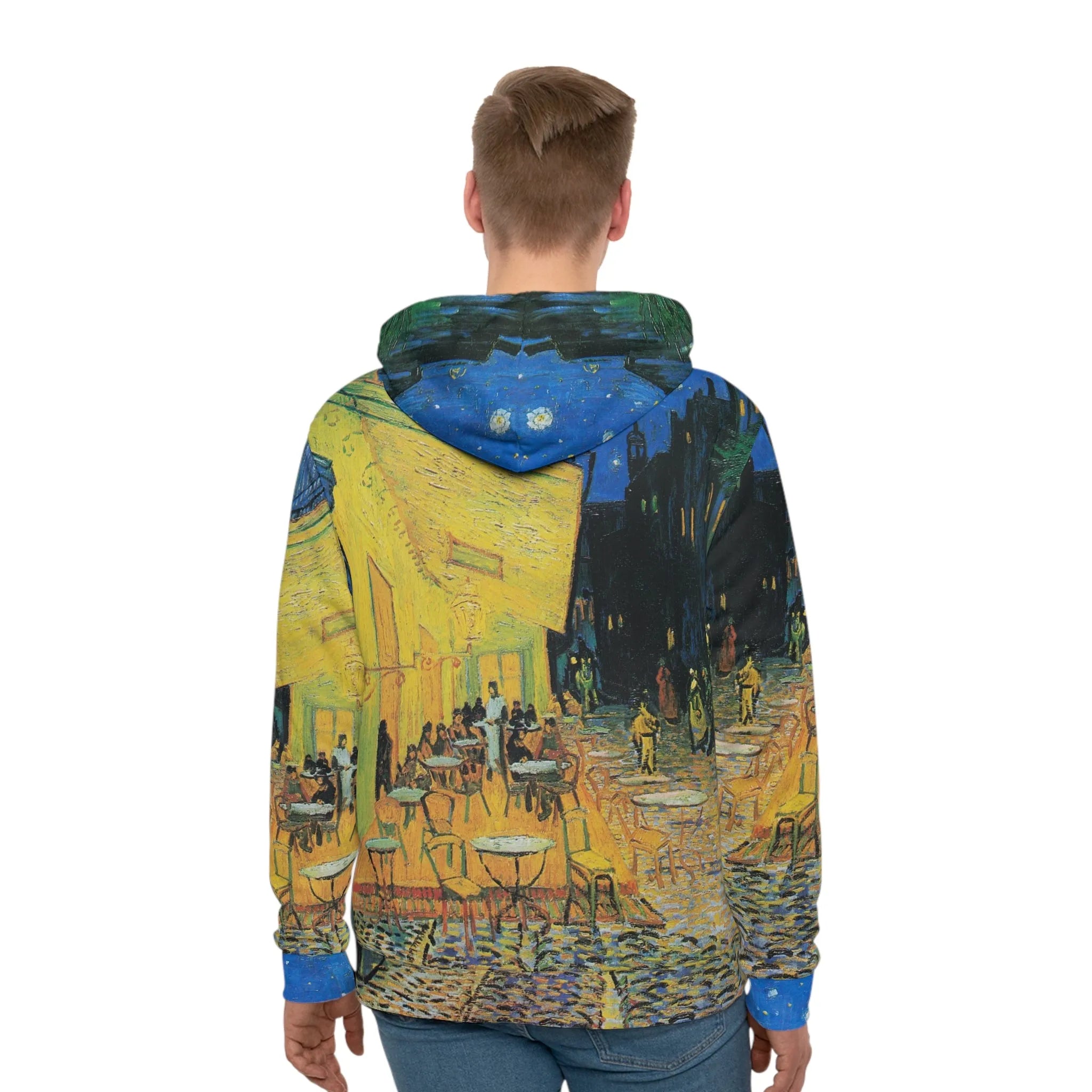 Café Terrace at Night Vincent van Gogh Art Hoodie