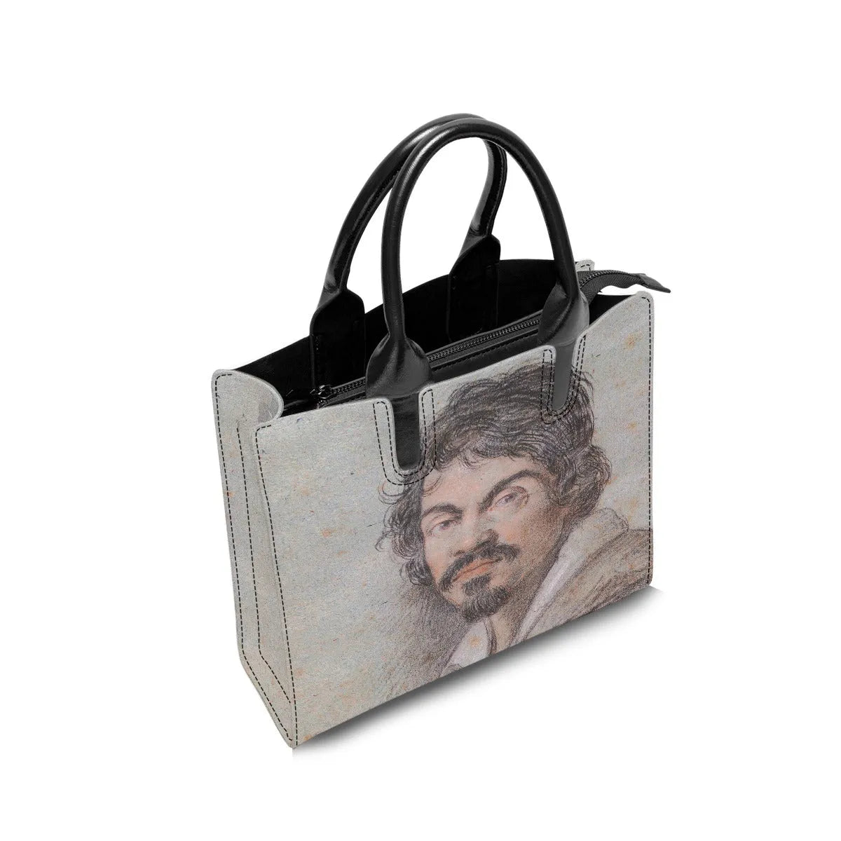 Caravaggio Portrait by Bild-Ottavio Leoni Handbag