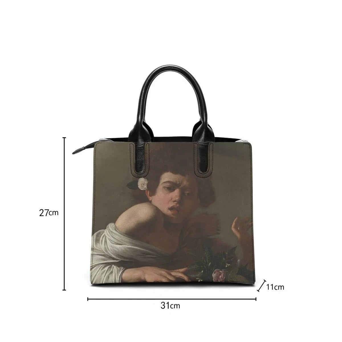 Caravaggio’s Boy Bitten by a Lizard Baroque painting Handbag