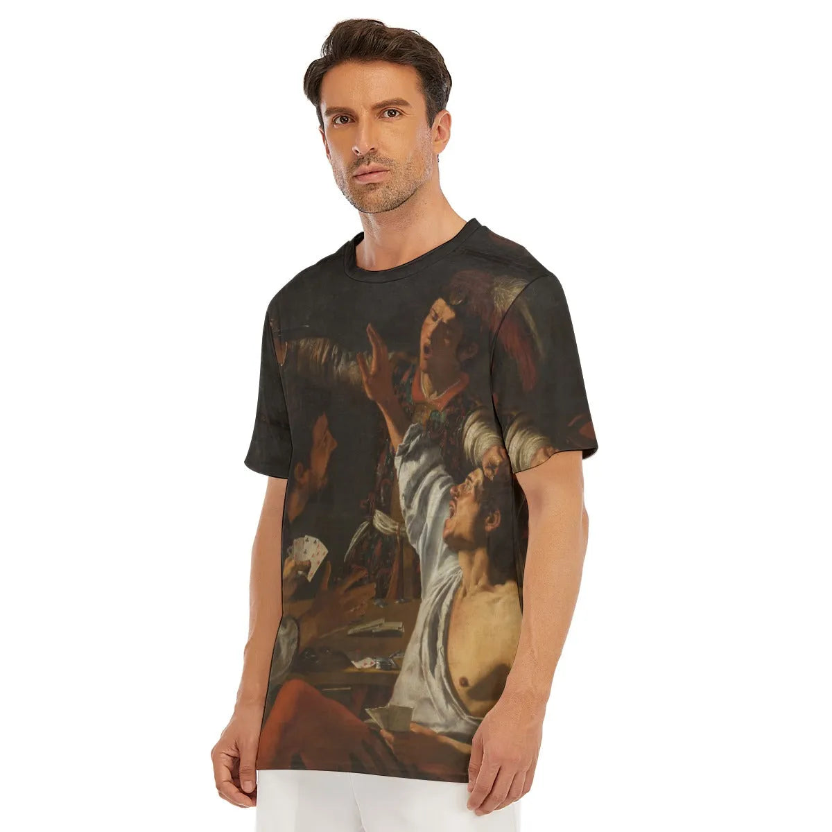 Card and Backgammon Players by Caravaggio T-Shirt