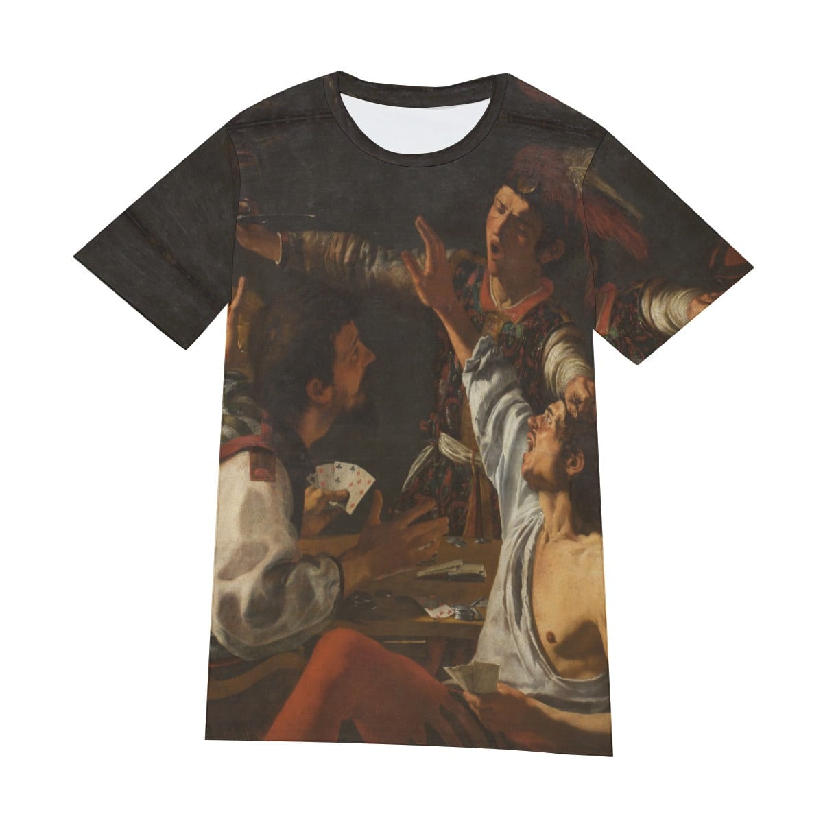 Card and Backgammon Players by Caravaggio T-Shirt
