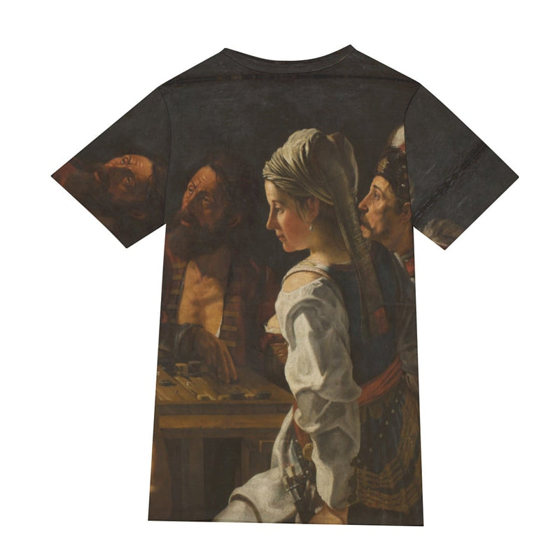 Card and Backgammon Players by Caravaggio T-Shirt