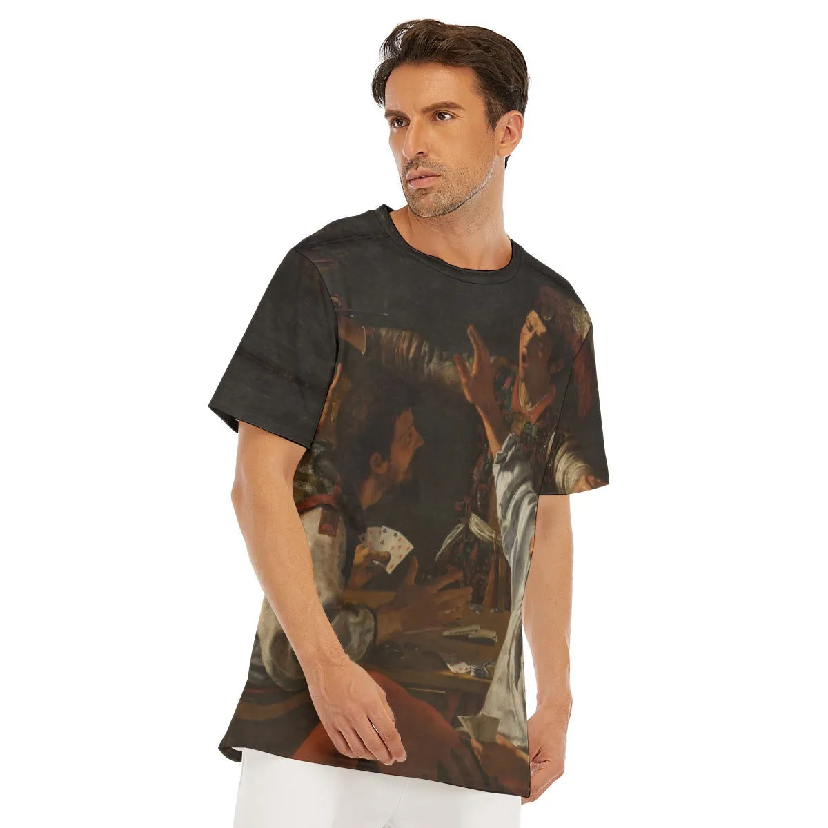 Card and Backgammon Players by Caravaggio T-Shirt