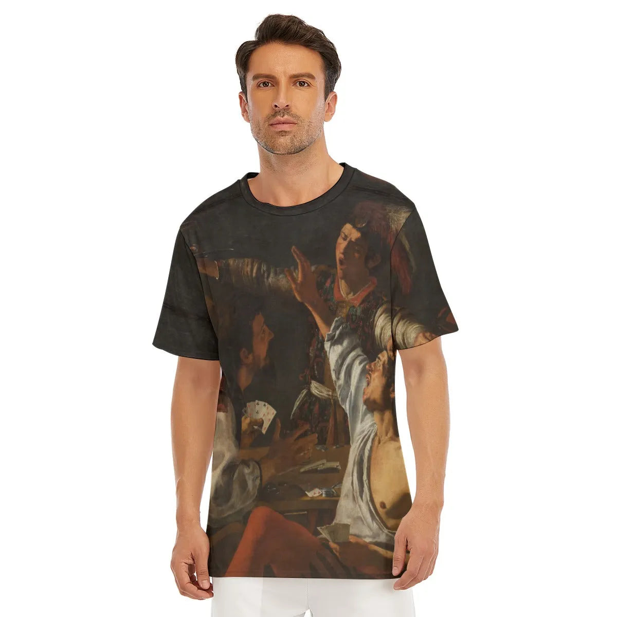 Card and Backgammon Players by Caravaggio T-Shirt