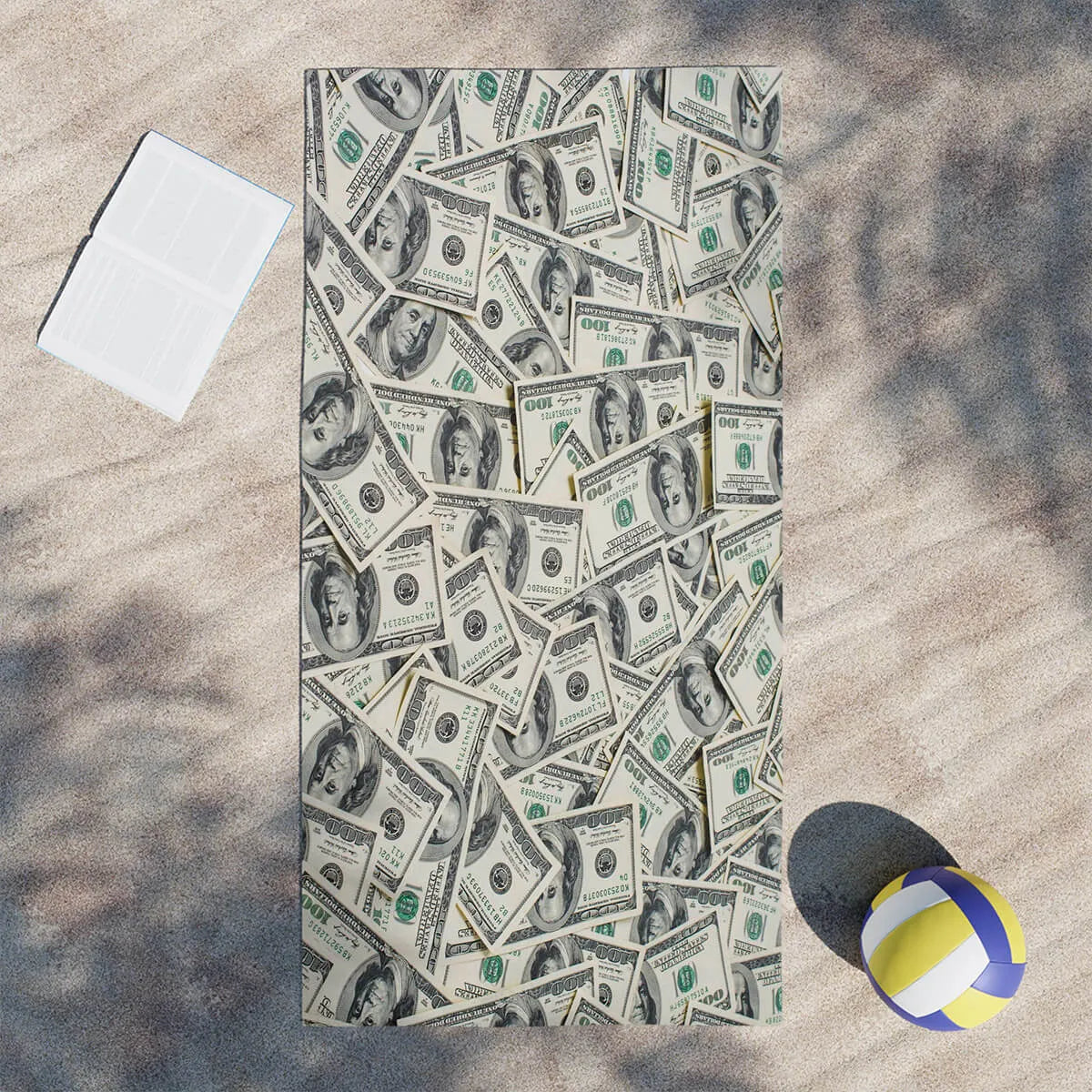 Cash Money Art Dollar Millionaire Beach Towel