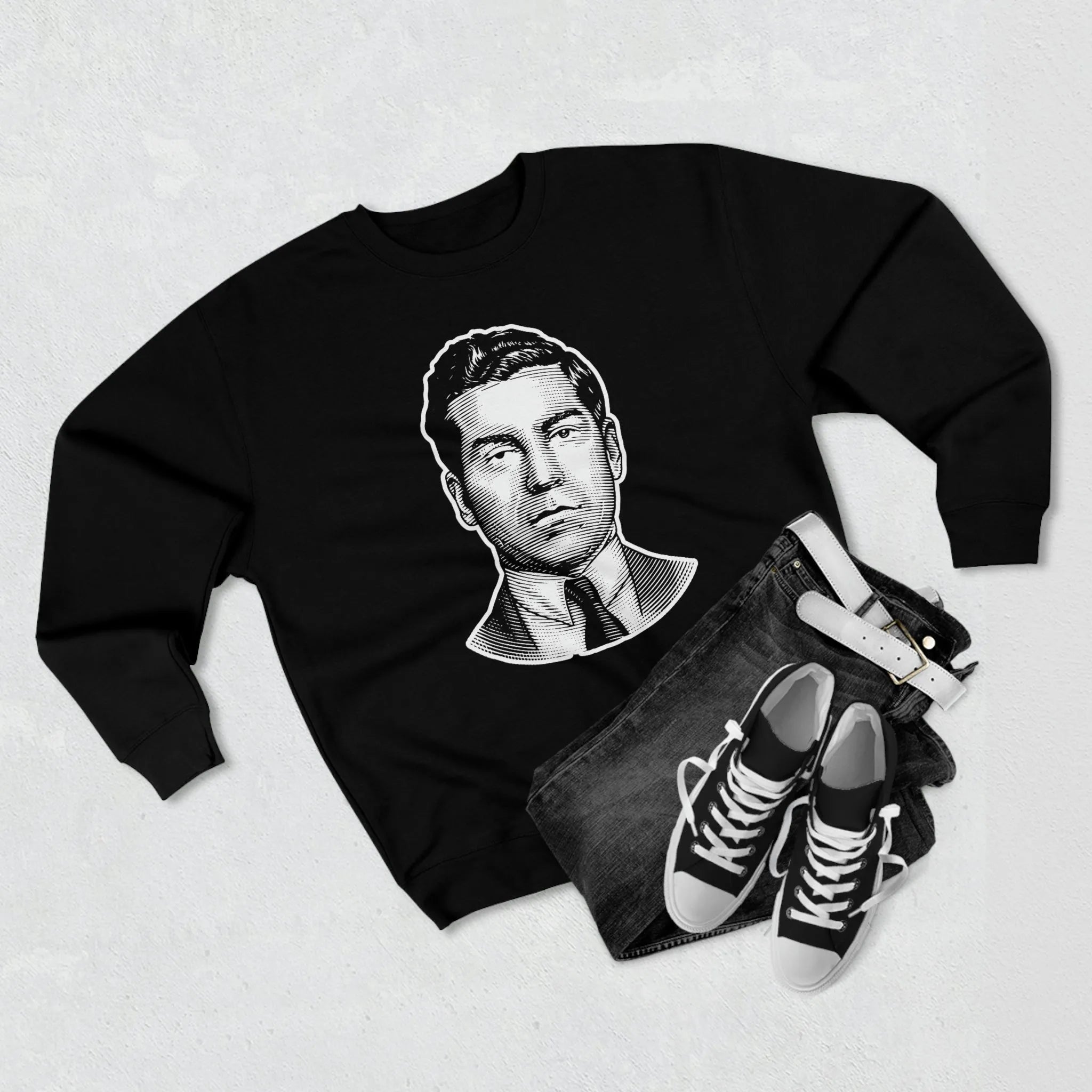 Charles Lucky Luciano Drawing Sweatshirt