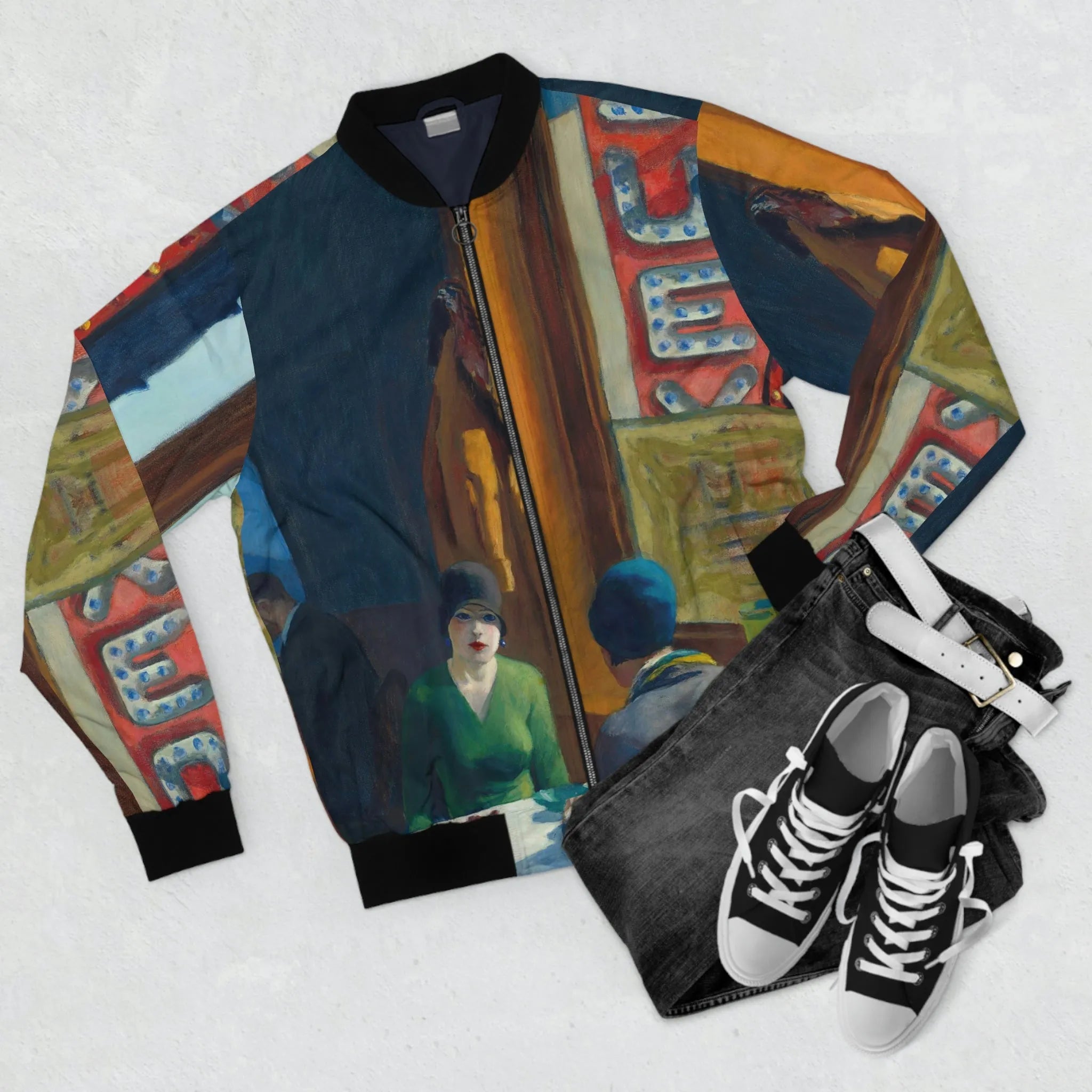 Chop Suey by Edward Hopper Art Bomber Jacket