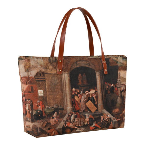Christ Expels the Peddlers by Hieronymus Bosch Tote Bag
