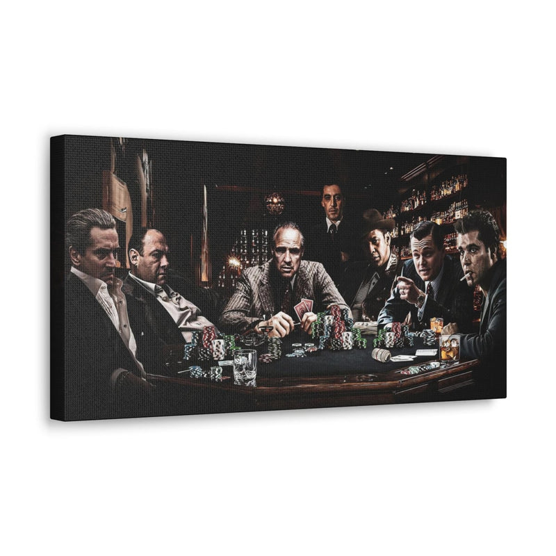 Vintage Gangster Playing Cards Canvas Art