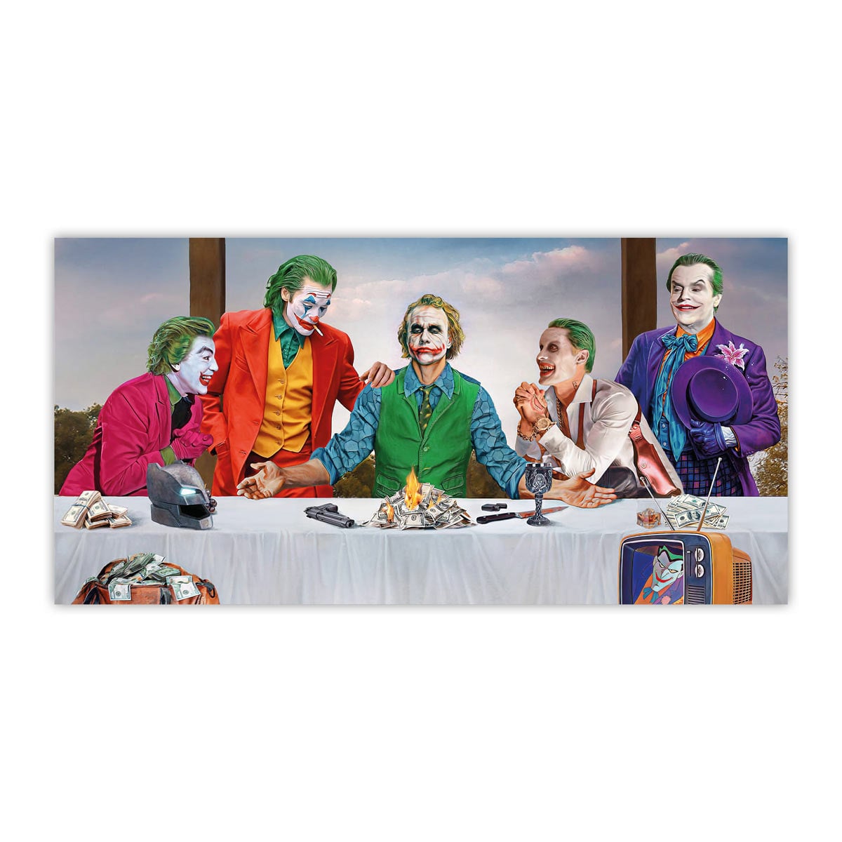 Clowns Movie Characters Canvas Print Joker Wall Art