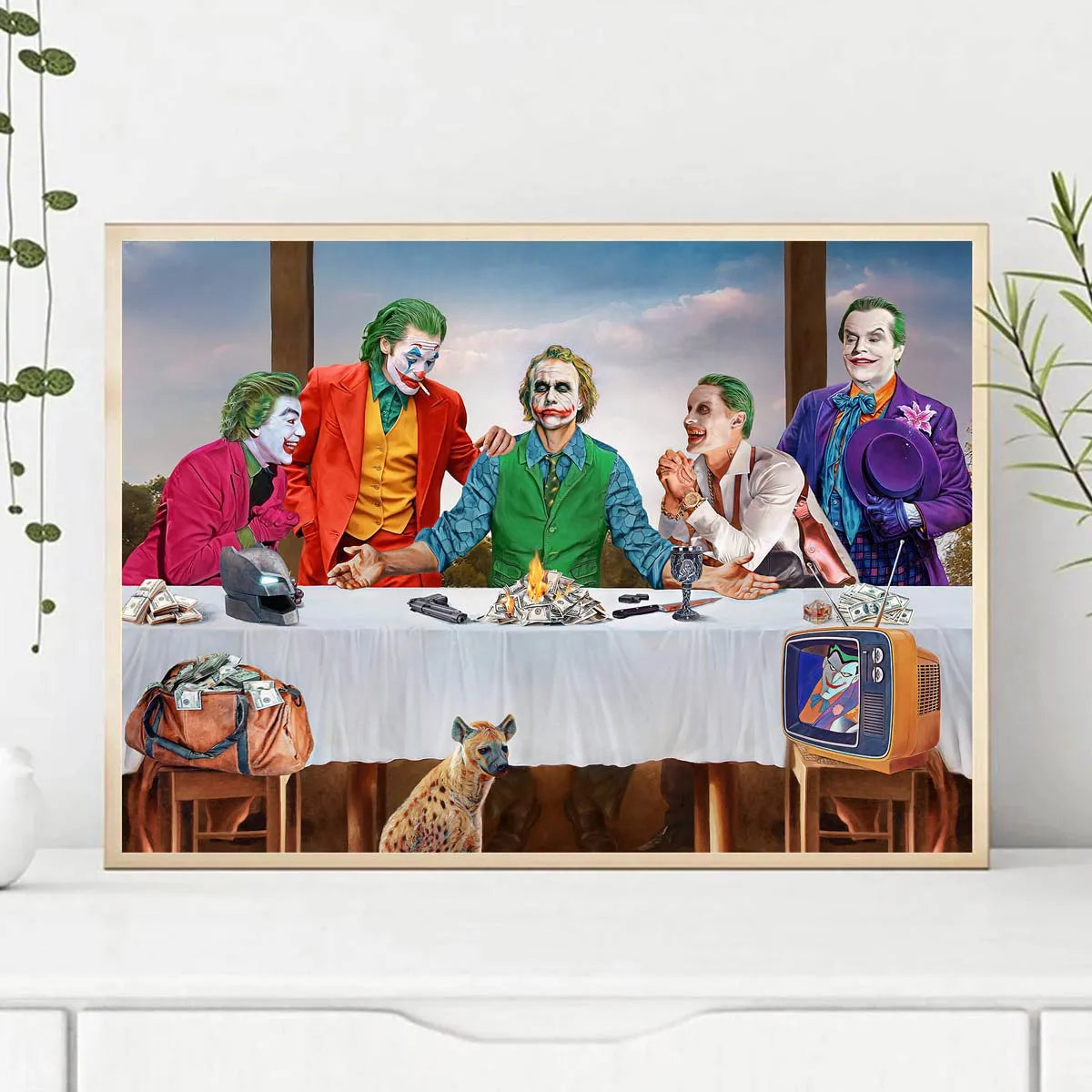 Clowns Movie Characters Canvas Print Joker Wall Art