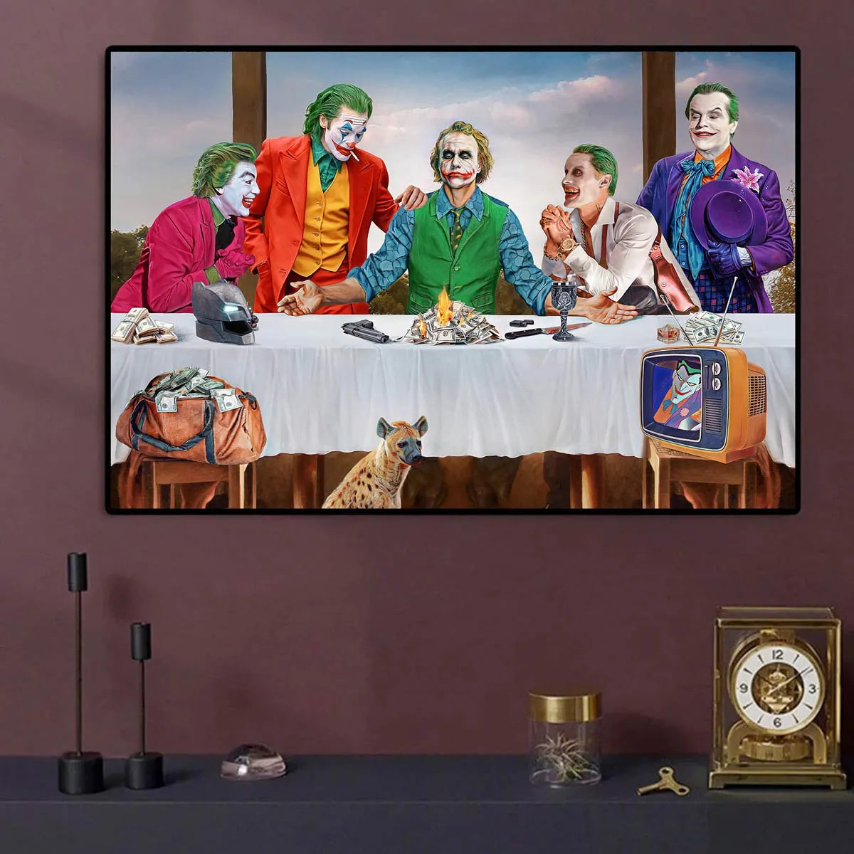 Clowns Movie Characters Canvas Print Joker Wall Art