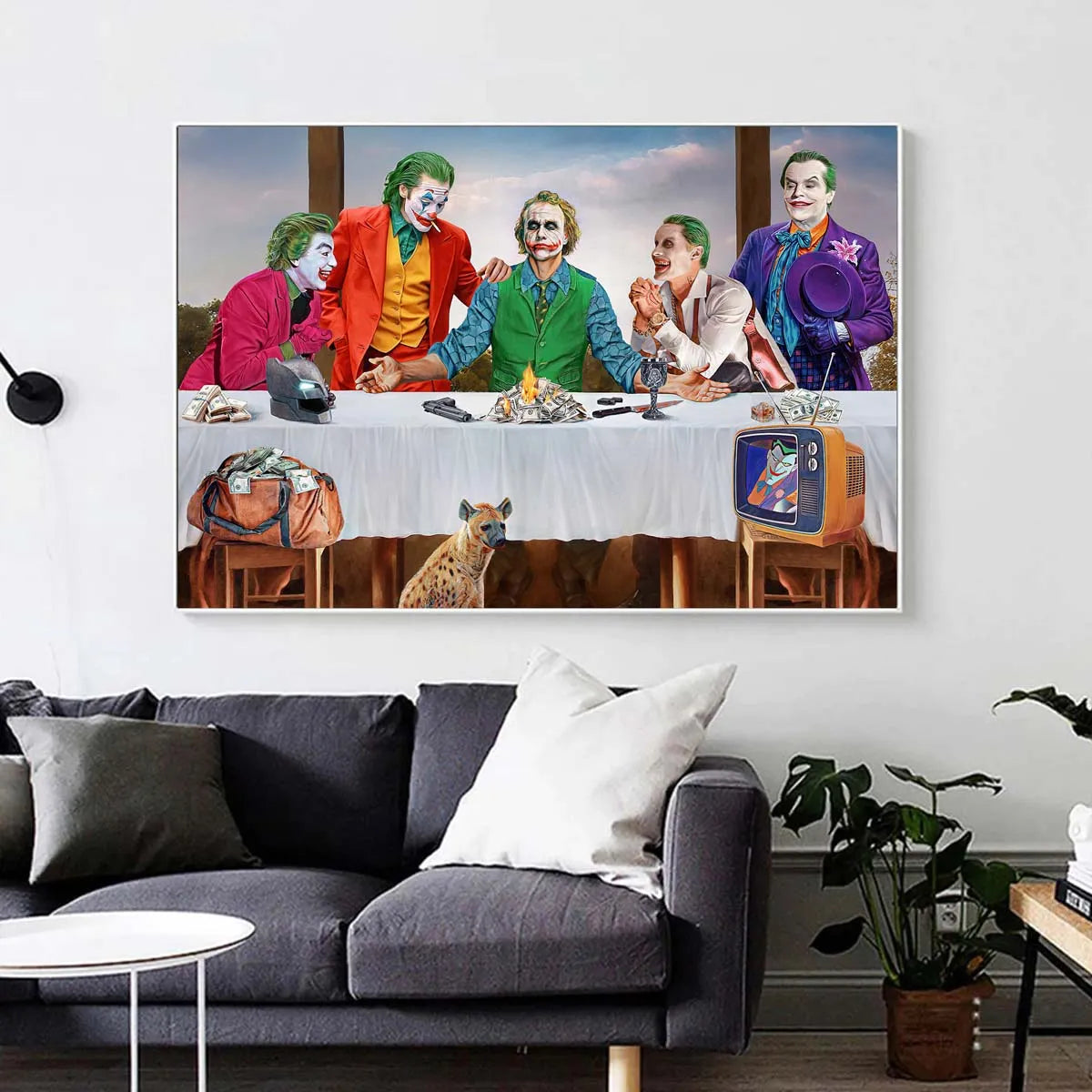 Clowns Movie Characters Canvas Print Joker Wall Art