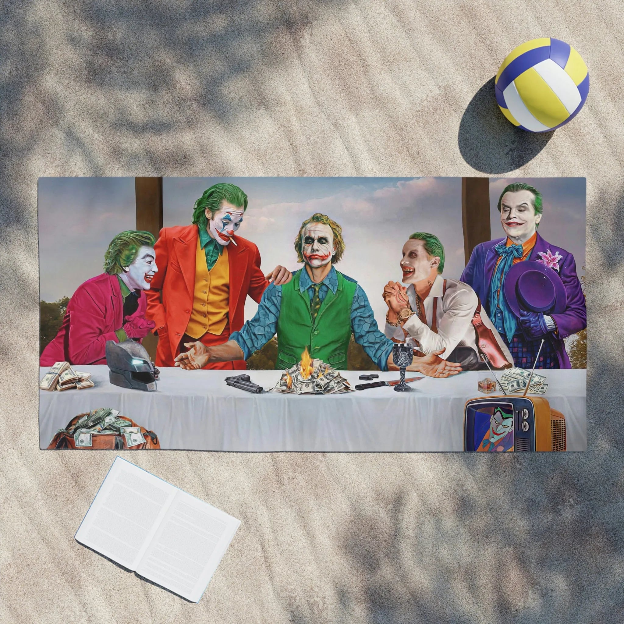 Clowns Movie Characters Jokers Art Beach Towels