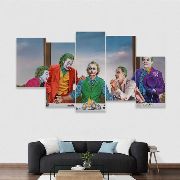 Clowns Movie Characters Jokers Art Framed Murals