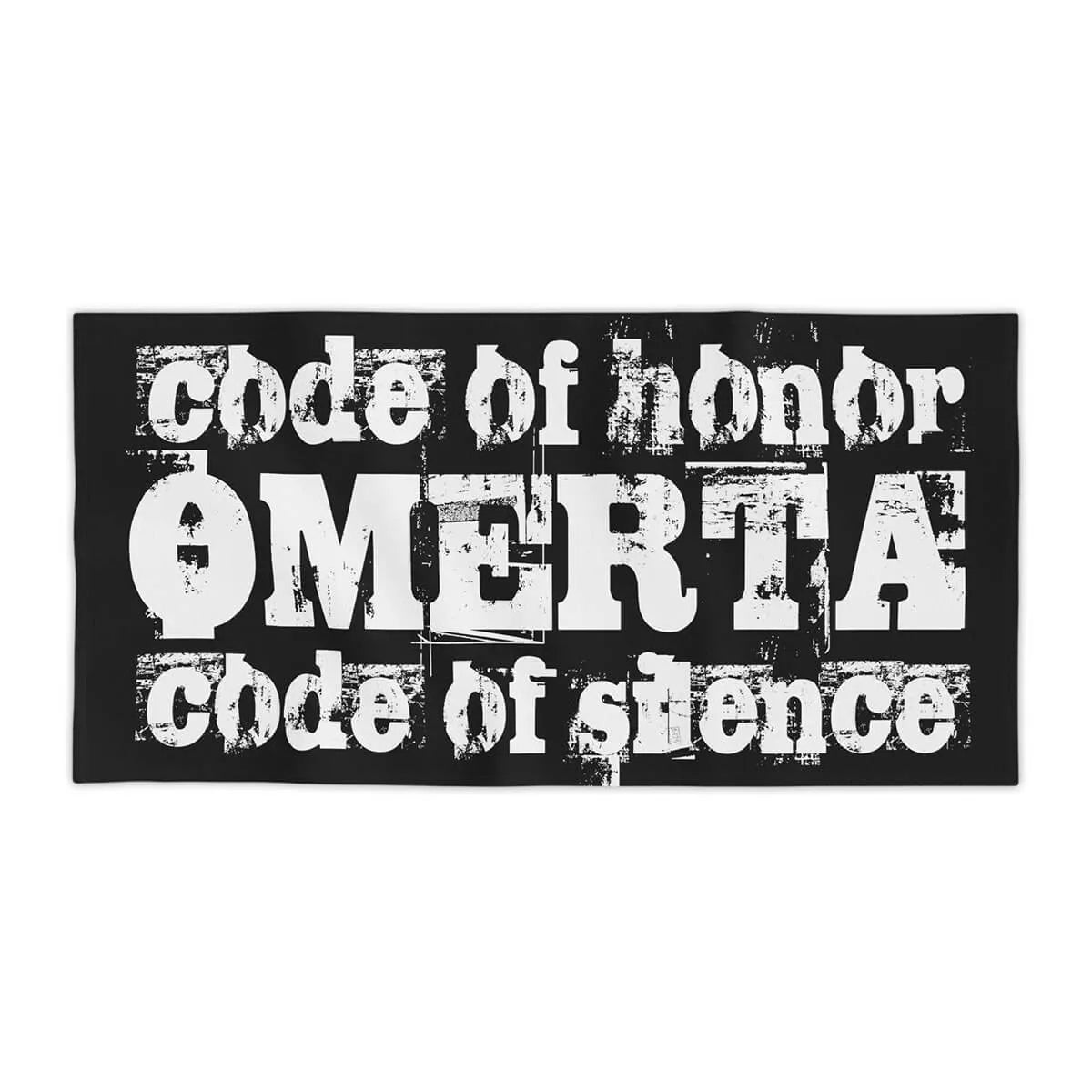 Code of Honor Omerta Law of Silence Beach Towel