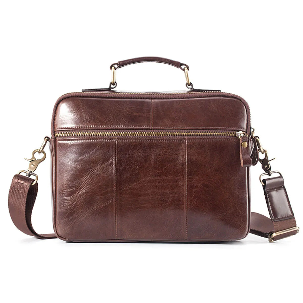 Cowhide Leather Messenger Bag Premium Briefcase