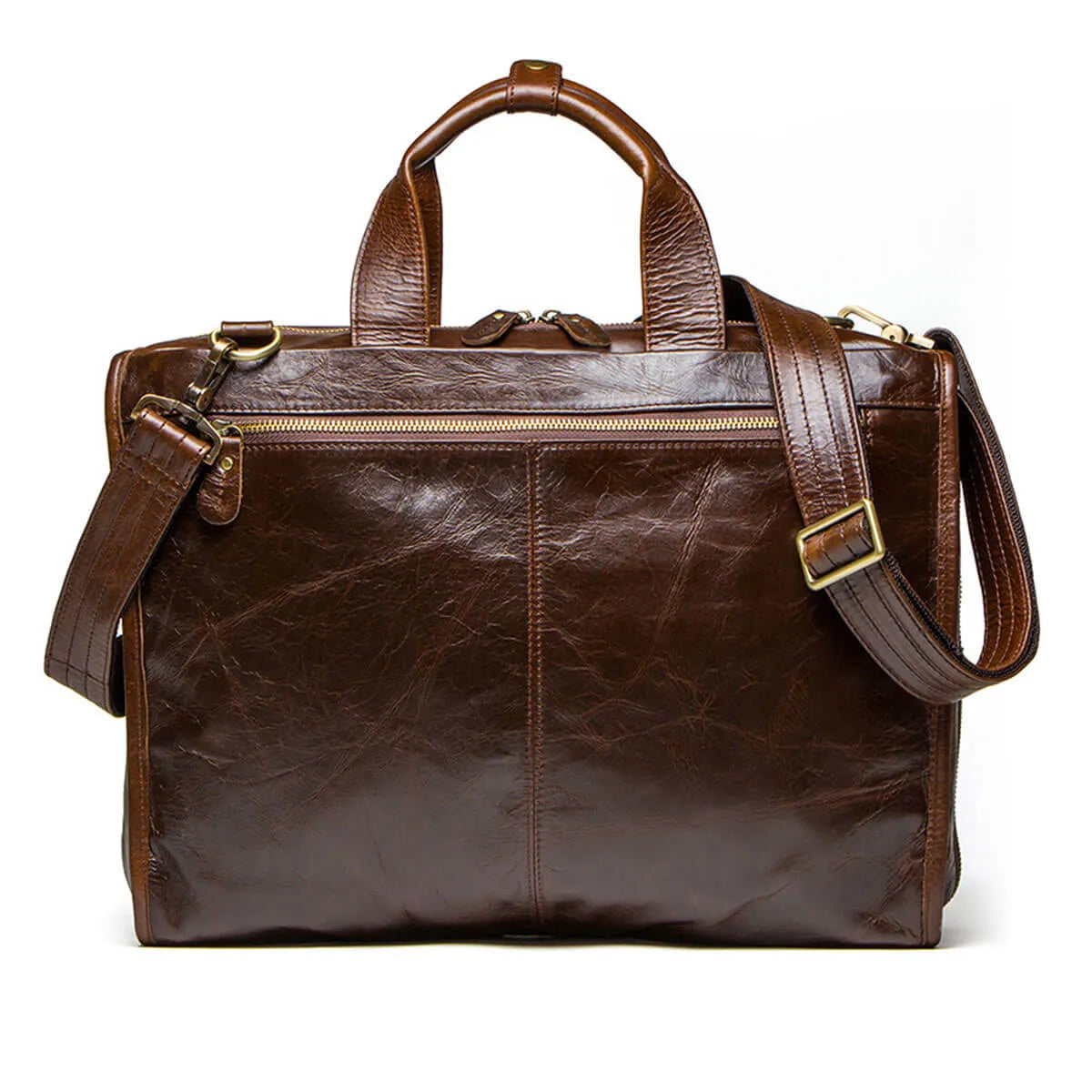 Cowhide Leather Prestige Large Capacity Briefcase