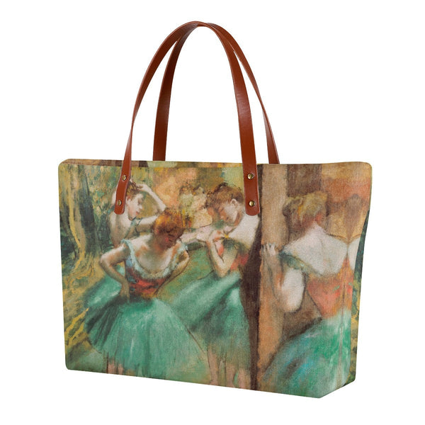 Dancers Pink and Green by Edgar Degas Tote Bag