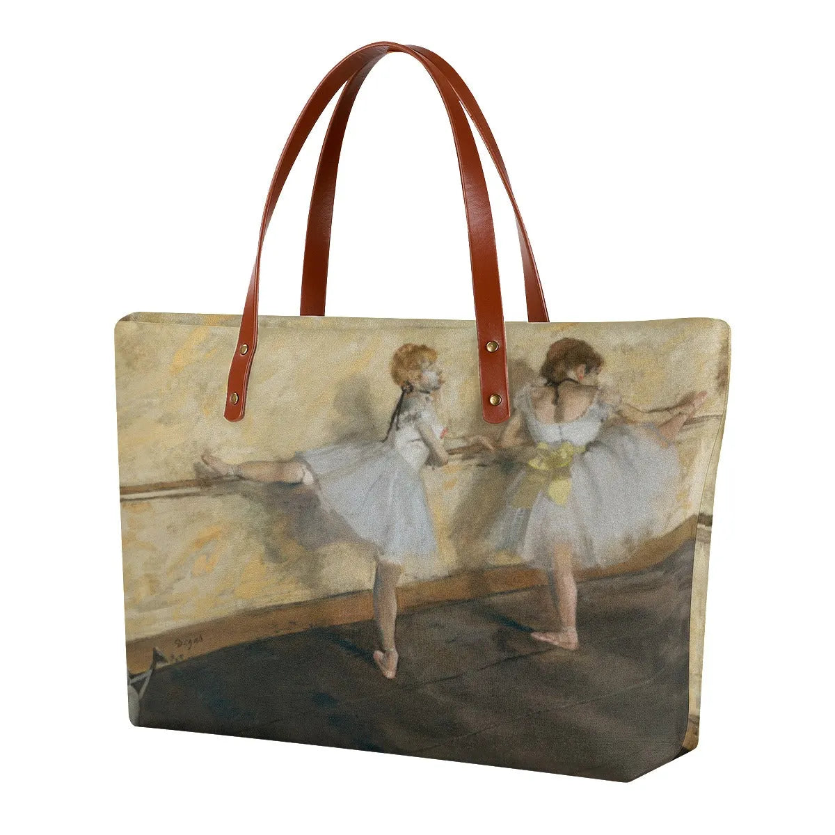 Dancers Practicing at the Barre by Edgar Degas Tote Bag