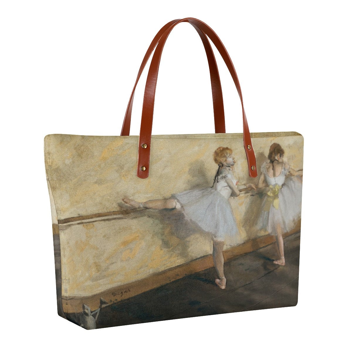 Dancers Practicing at the Barre by Edgar Degas Tote Bag
