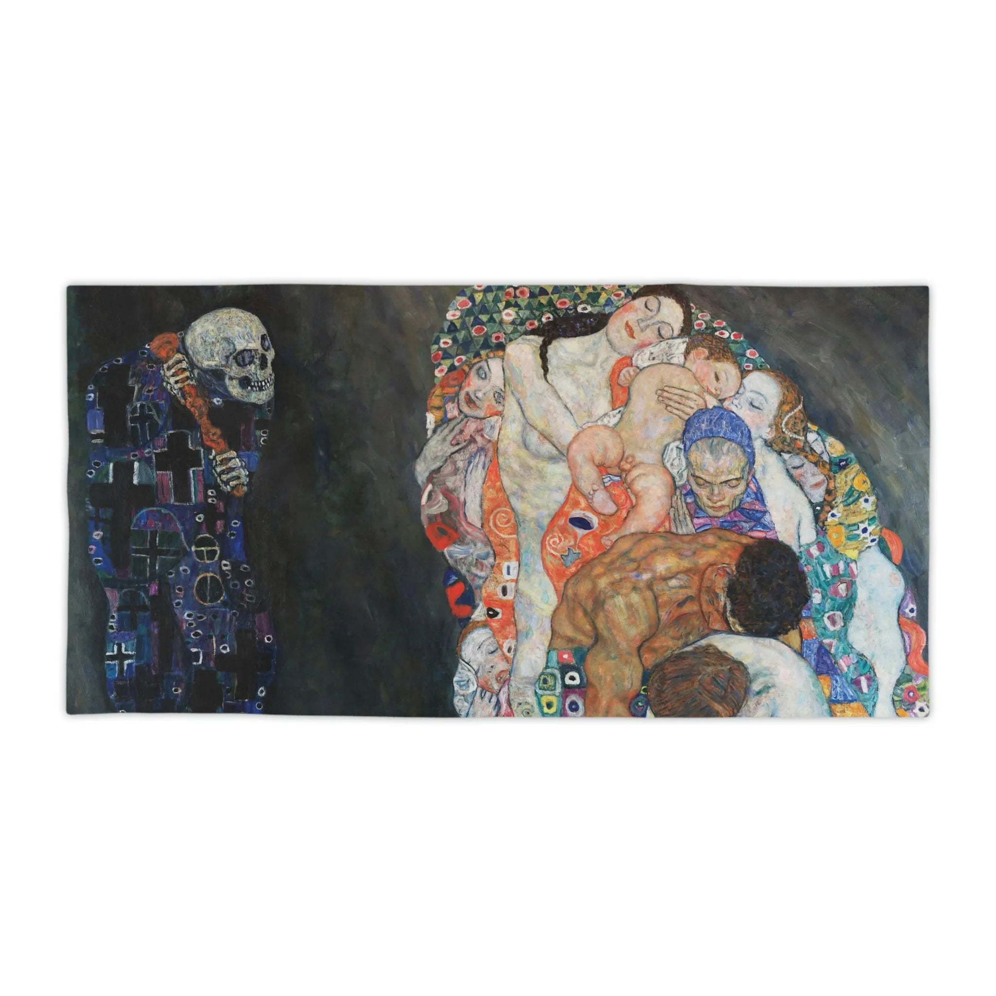 Death and Life by Gustav Klimt Art Beach Towels