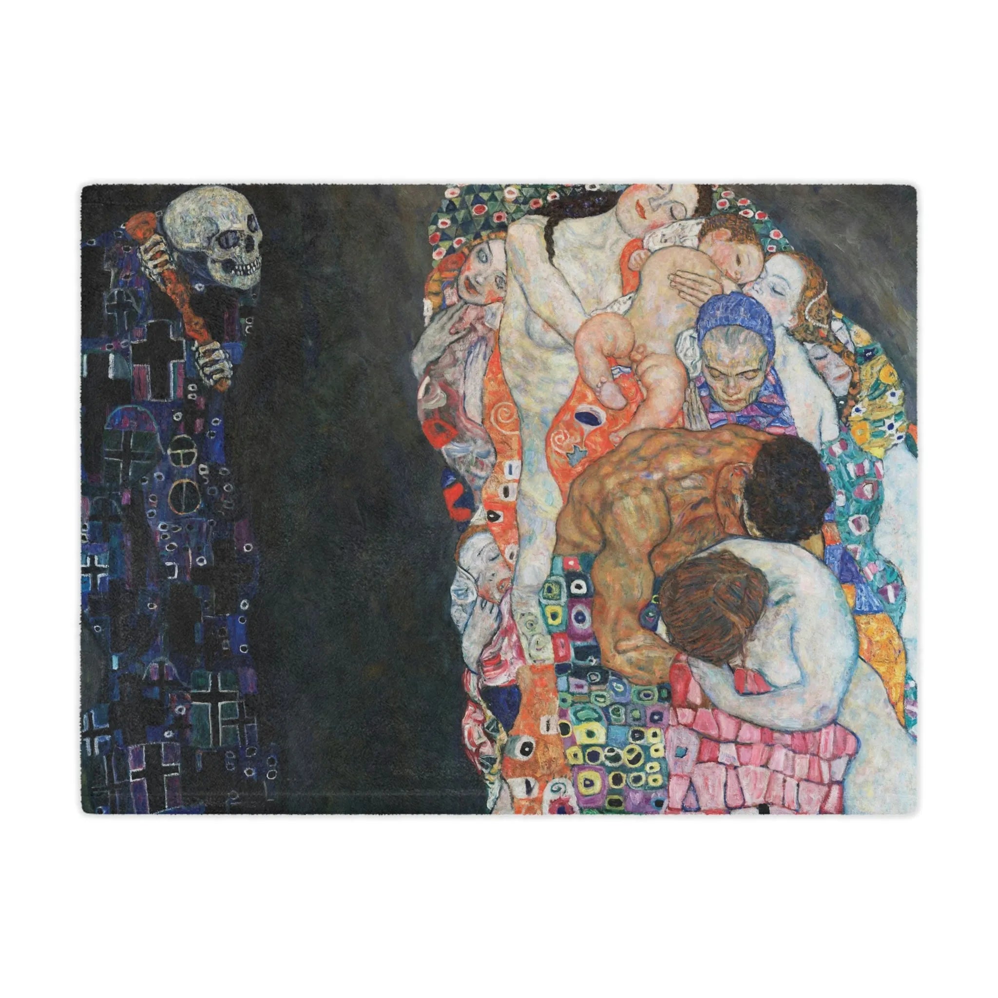 Gustav Klimt's 'Death and Life' masterpiece on an art blanket