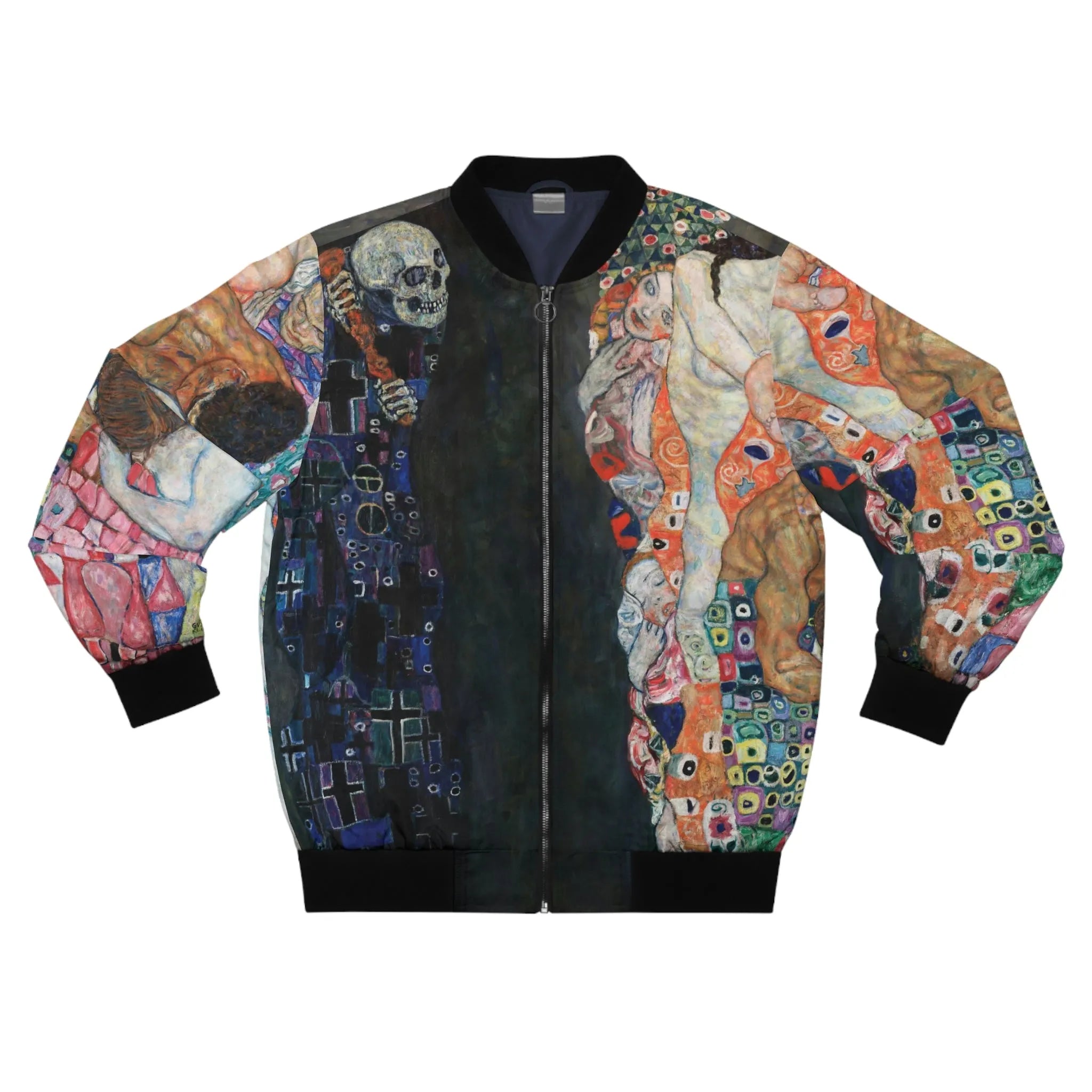 Death and Life by Gustav Klimt Art Bomber Jacket