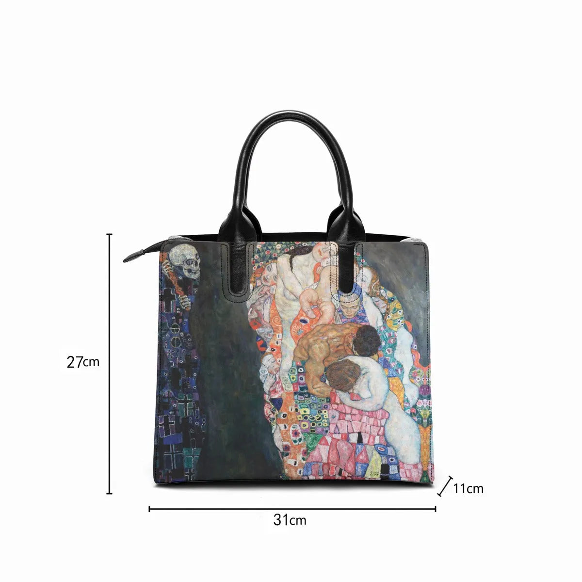 Death and Life by Gustav Klimt Art Fashion Handbag