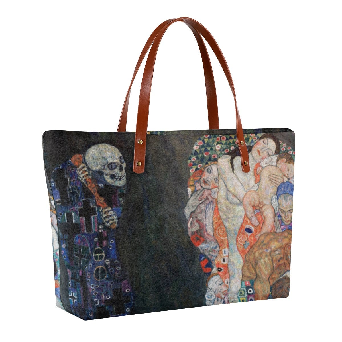 Death and Life by Gustav Klimt Art Waterproof Tote Bag