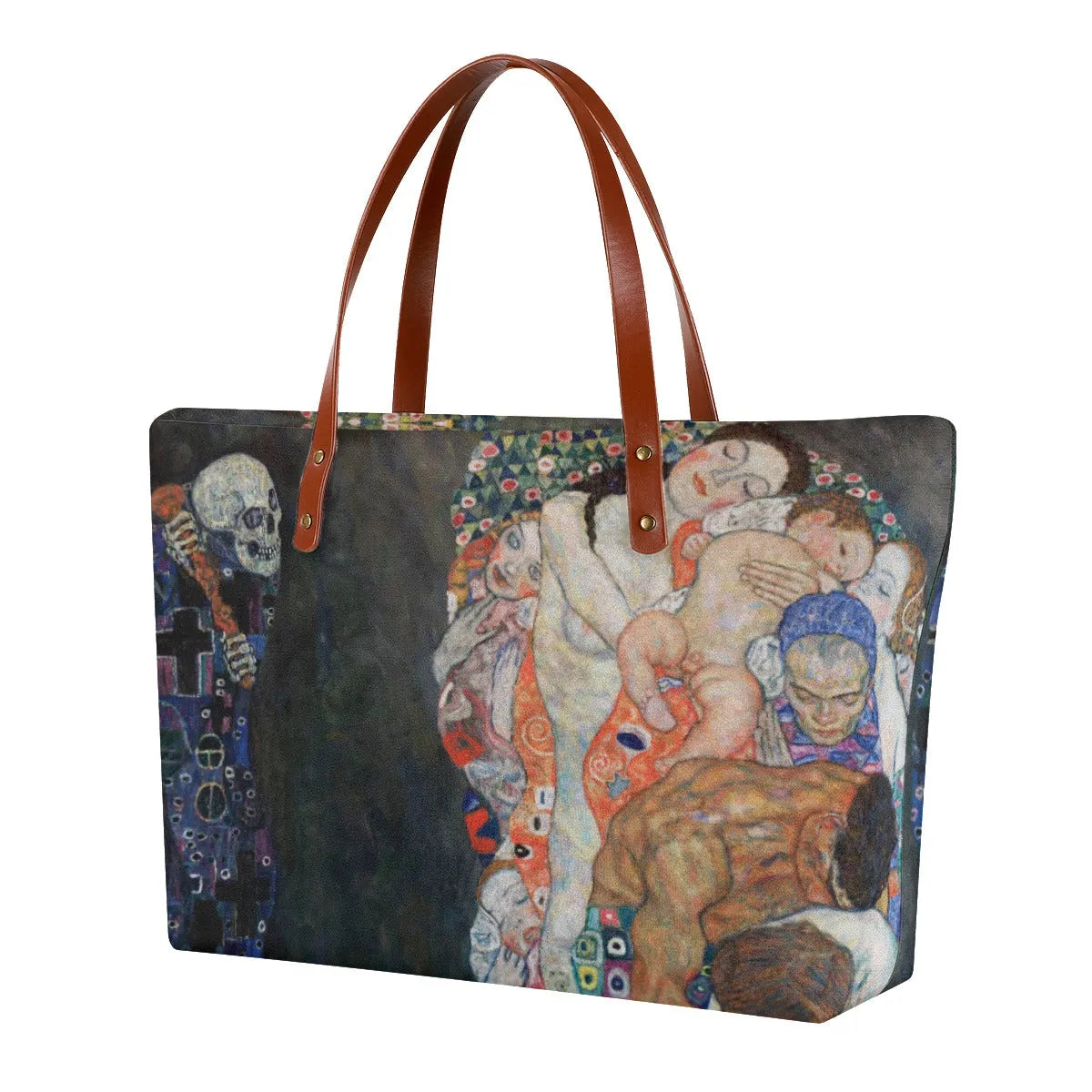 Death and Life by Gustav Klimt Art Waterproof Tote Bag