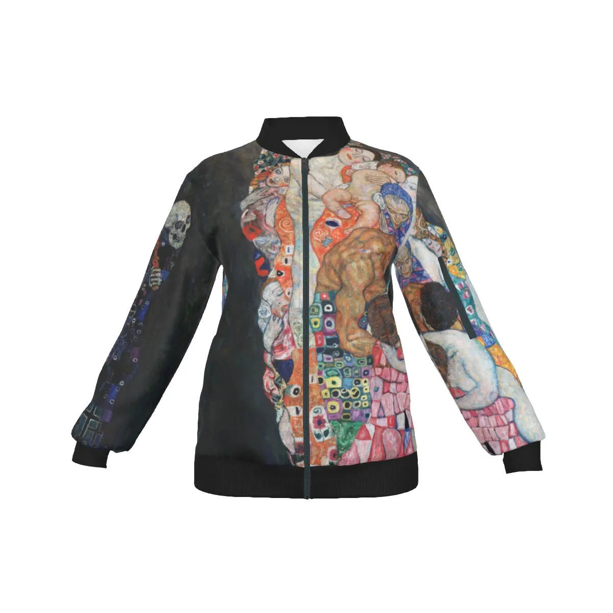 Death and Life by Gustav Klimt Women’s Bomber Jacket