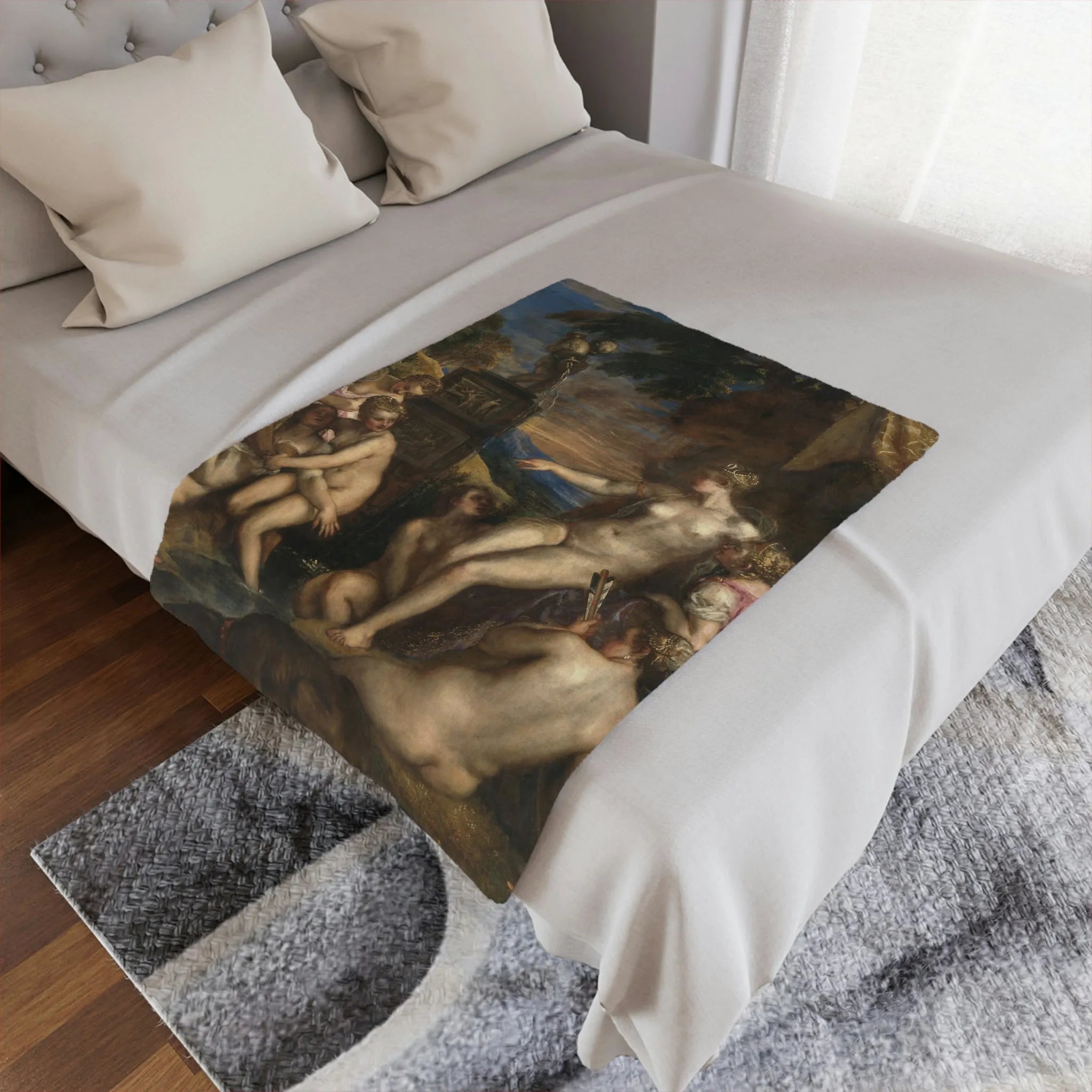 Classic beauty for your space with Titian's Diana and Callisto Art Blanket