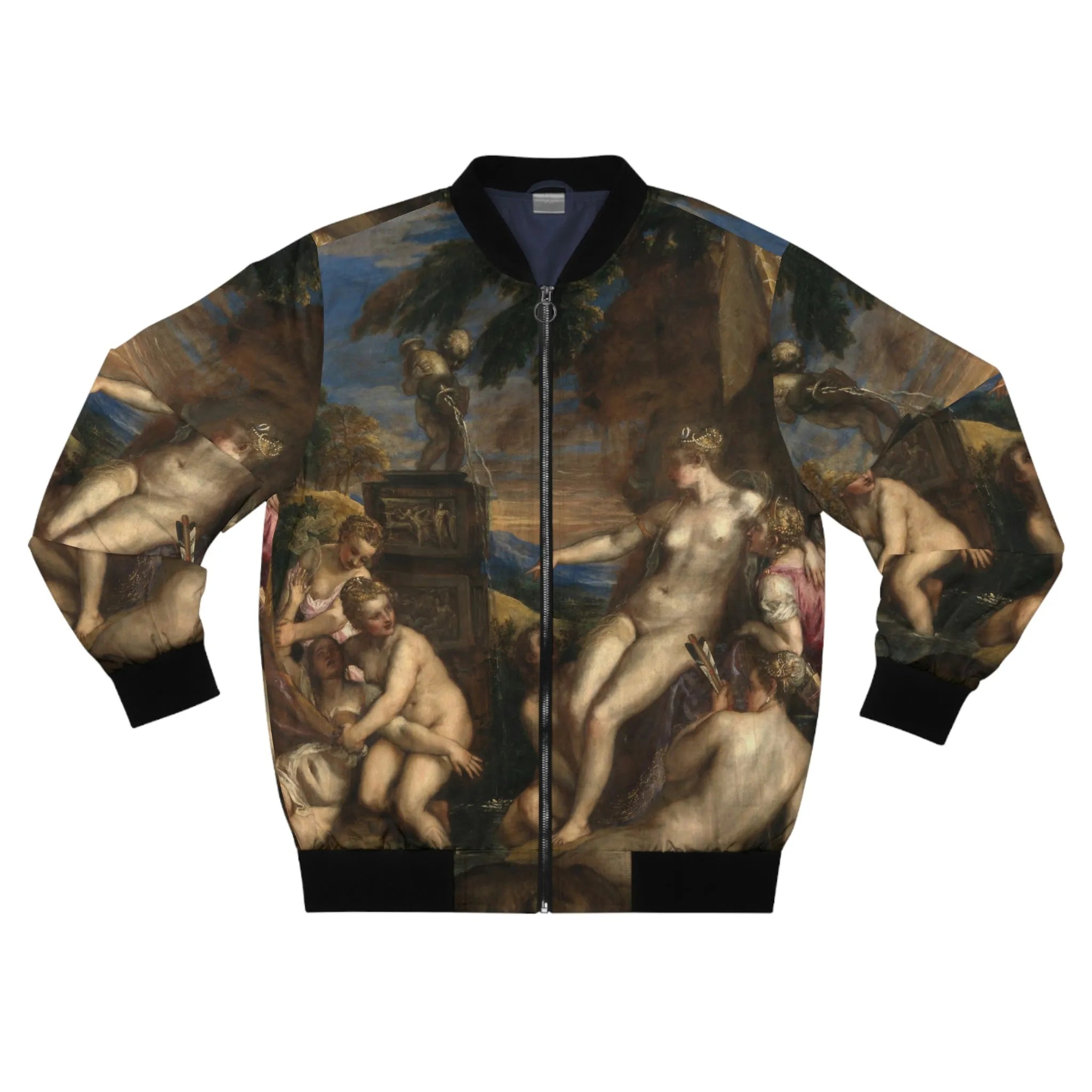 Diana and Callisto by Titian Art Bomber Jacket