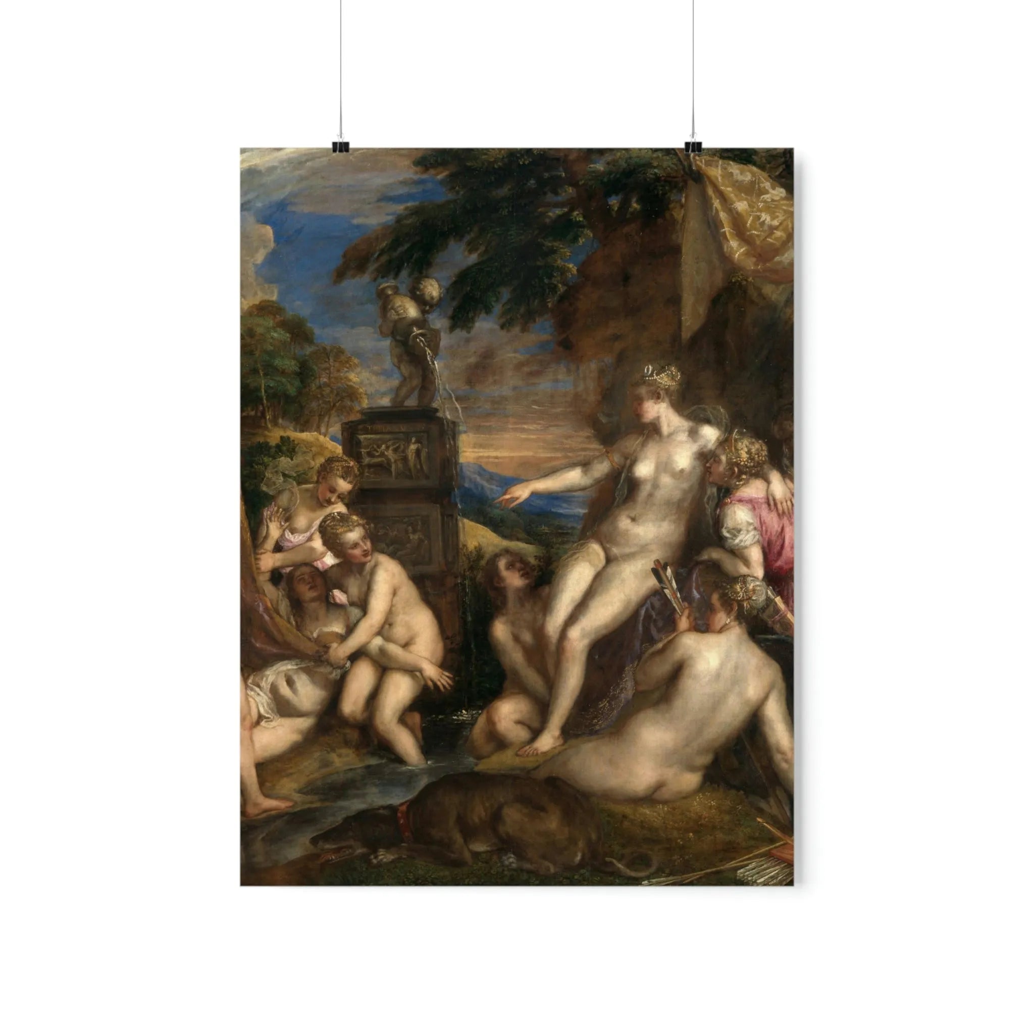 Diana and Callisto by Titian Art Premium Posters