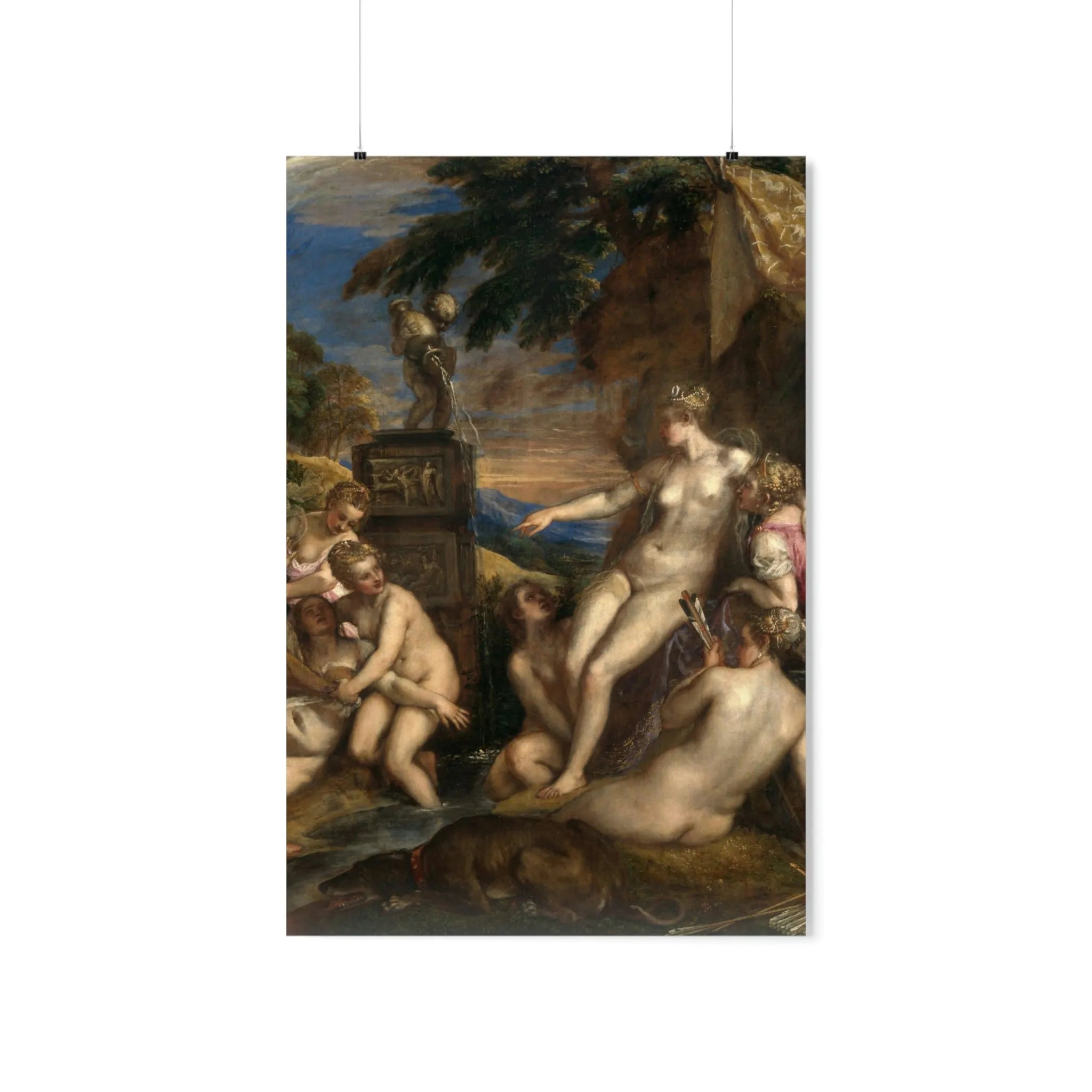 Diana and Callisto by Titian Art Premium Posters