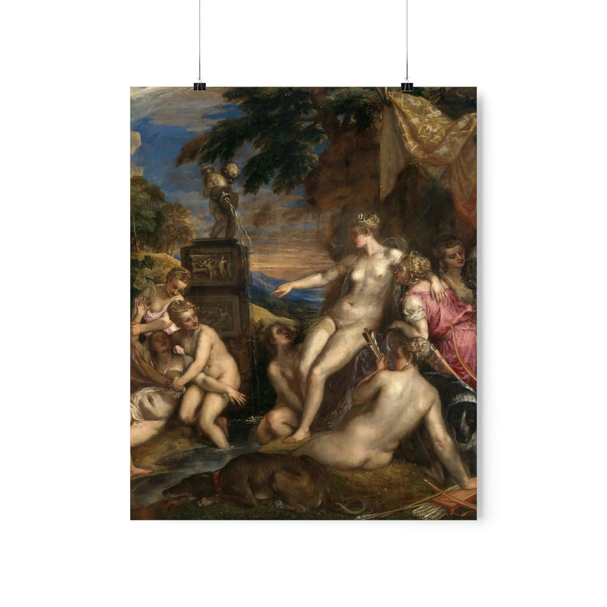 Diana and Callisto by Titian Art Premium Posters