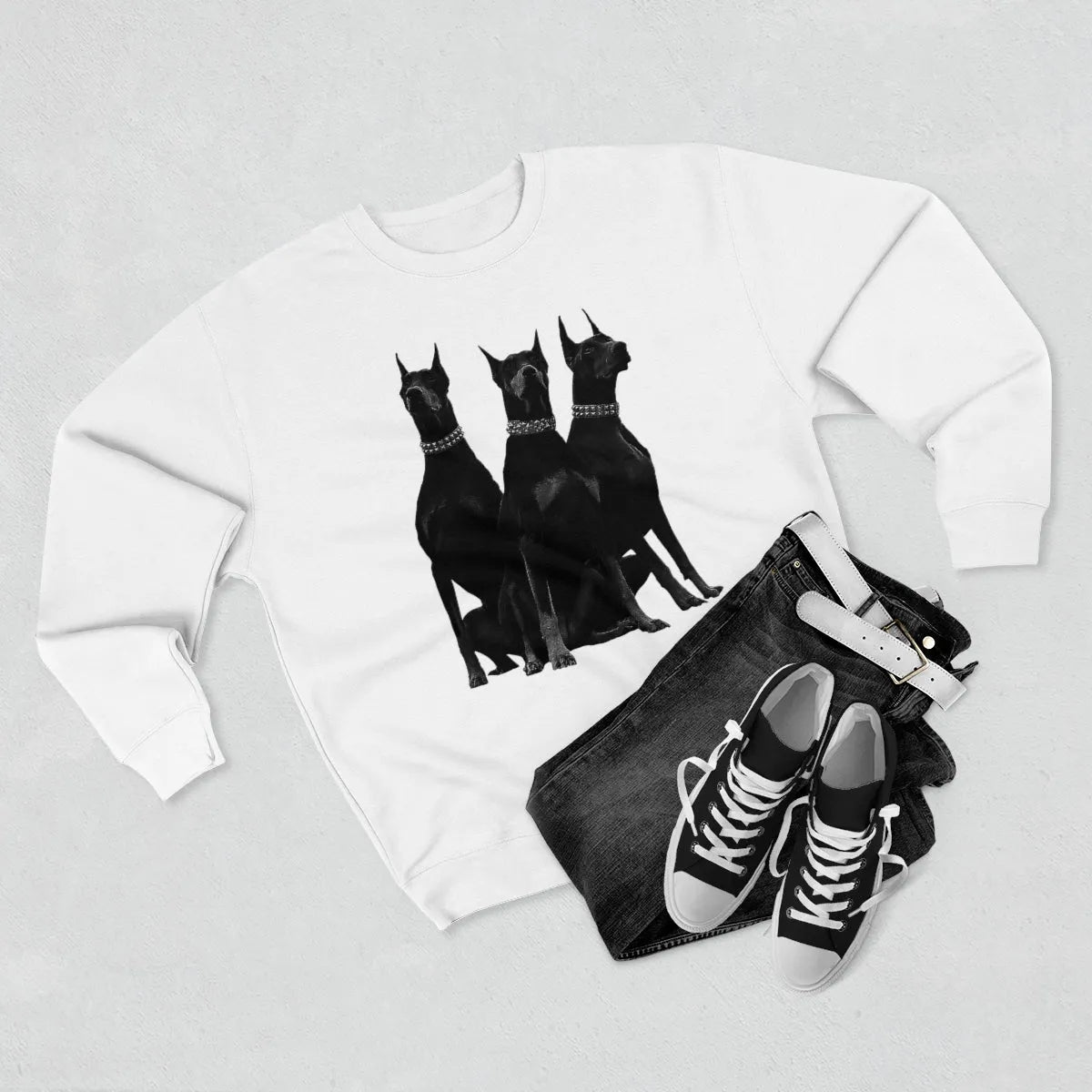 Dobermans Pinscher Gangster Dog Art Sweatshirt