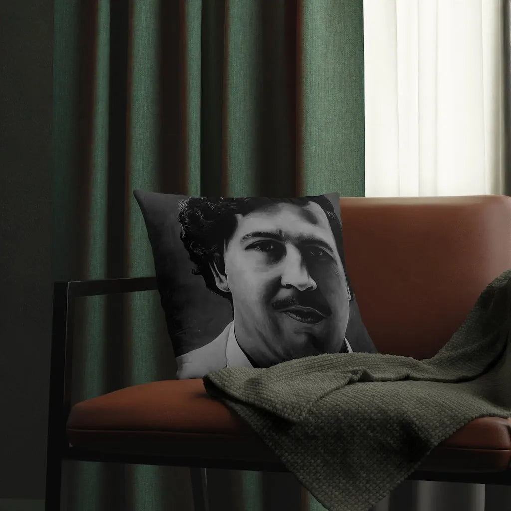 Don Pablo Escobar Painting Colombian Gentleman Waterproof Pillows