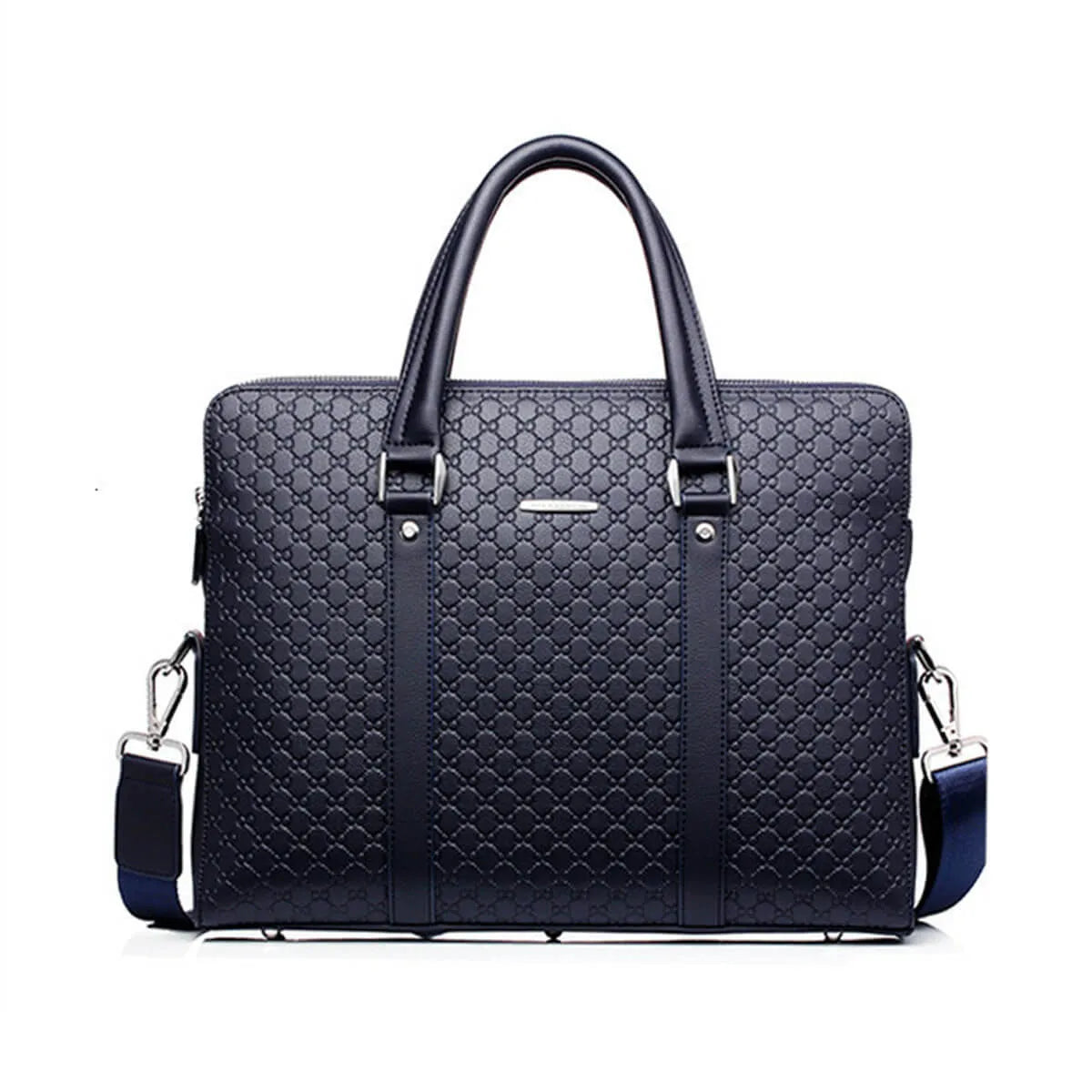 Double Layers Premium Leather Casual Business Briefcase