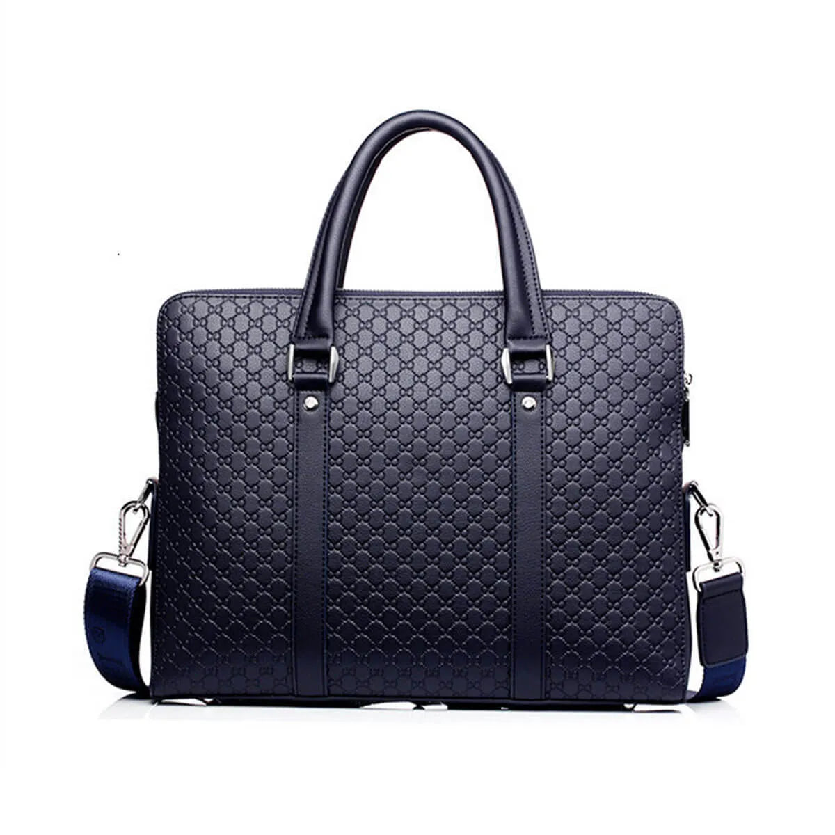 Double Layers Premium Leather Casual Business Briefcase