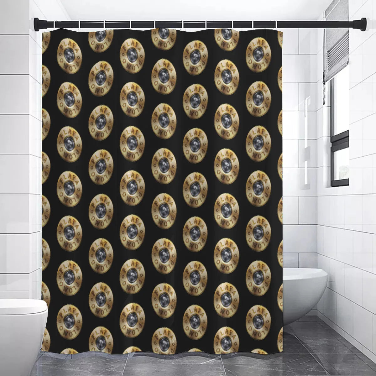 El Jefe Pablo Plata o Plomo Colombian Boss Shower Curtains