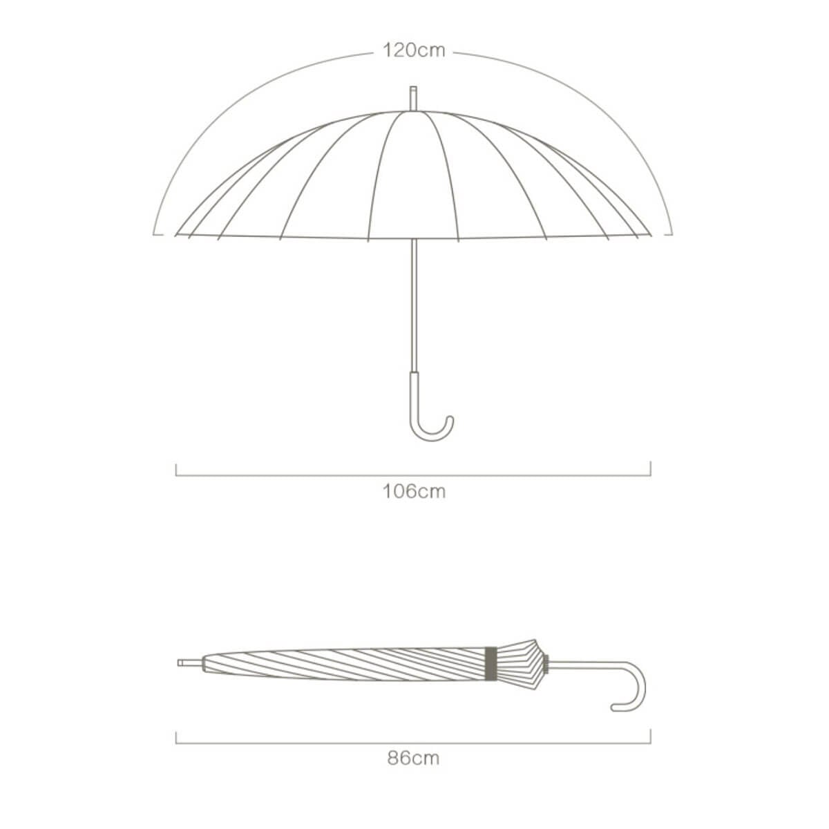 Elegant Premium Leather Handle Lady Umbrella