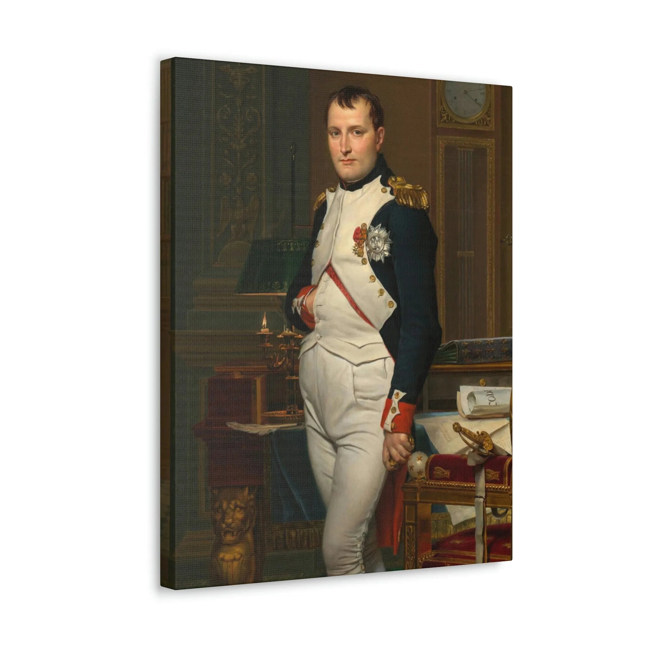 Emperor Napoleon in His Study at the Tuileries Canvas Gallery Wraps