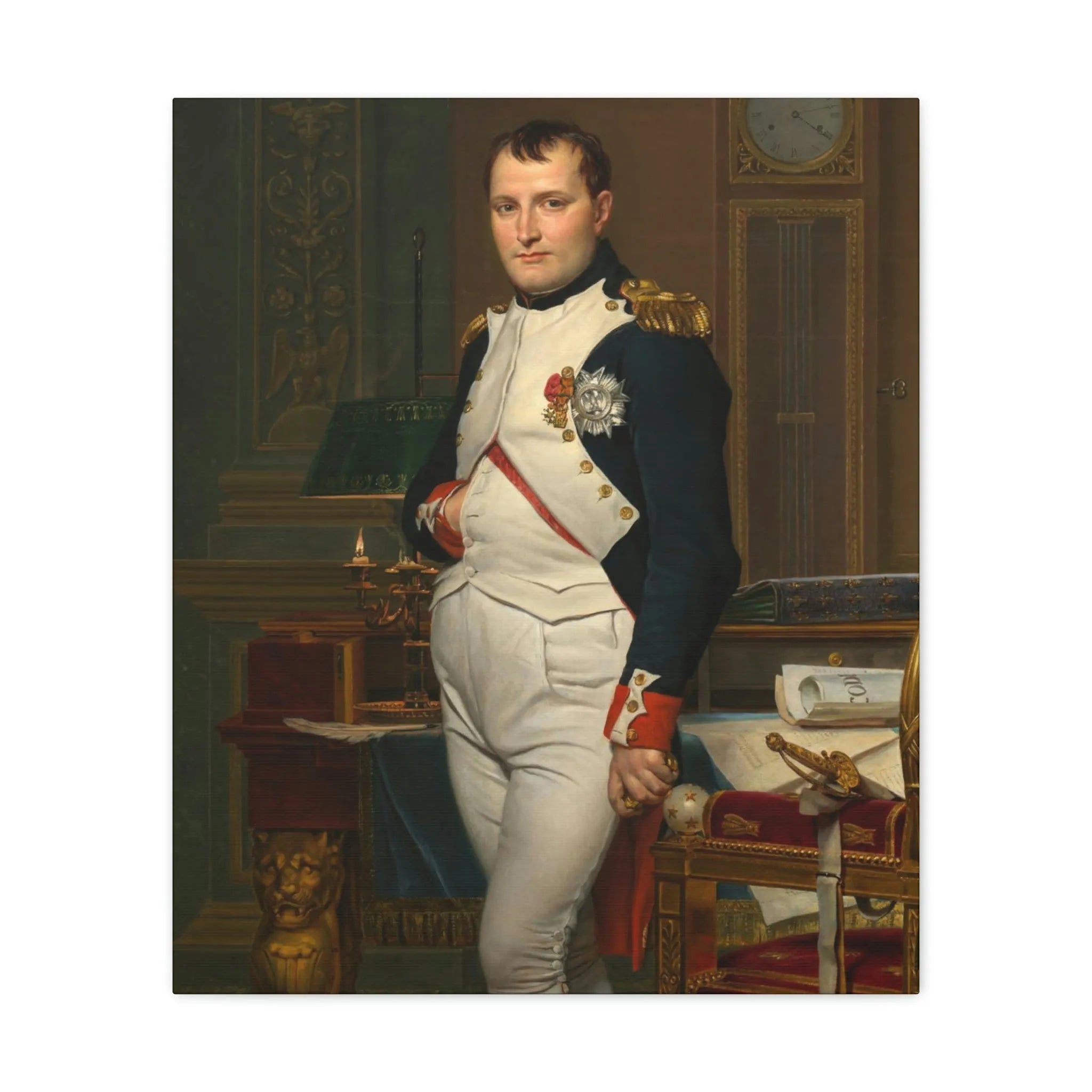 Emperor Napoleon in His Study at the Tuileries Canvas Gallery Wraps