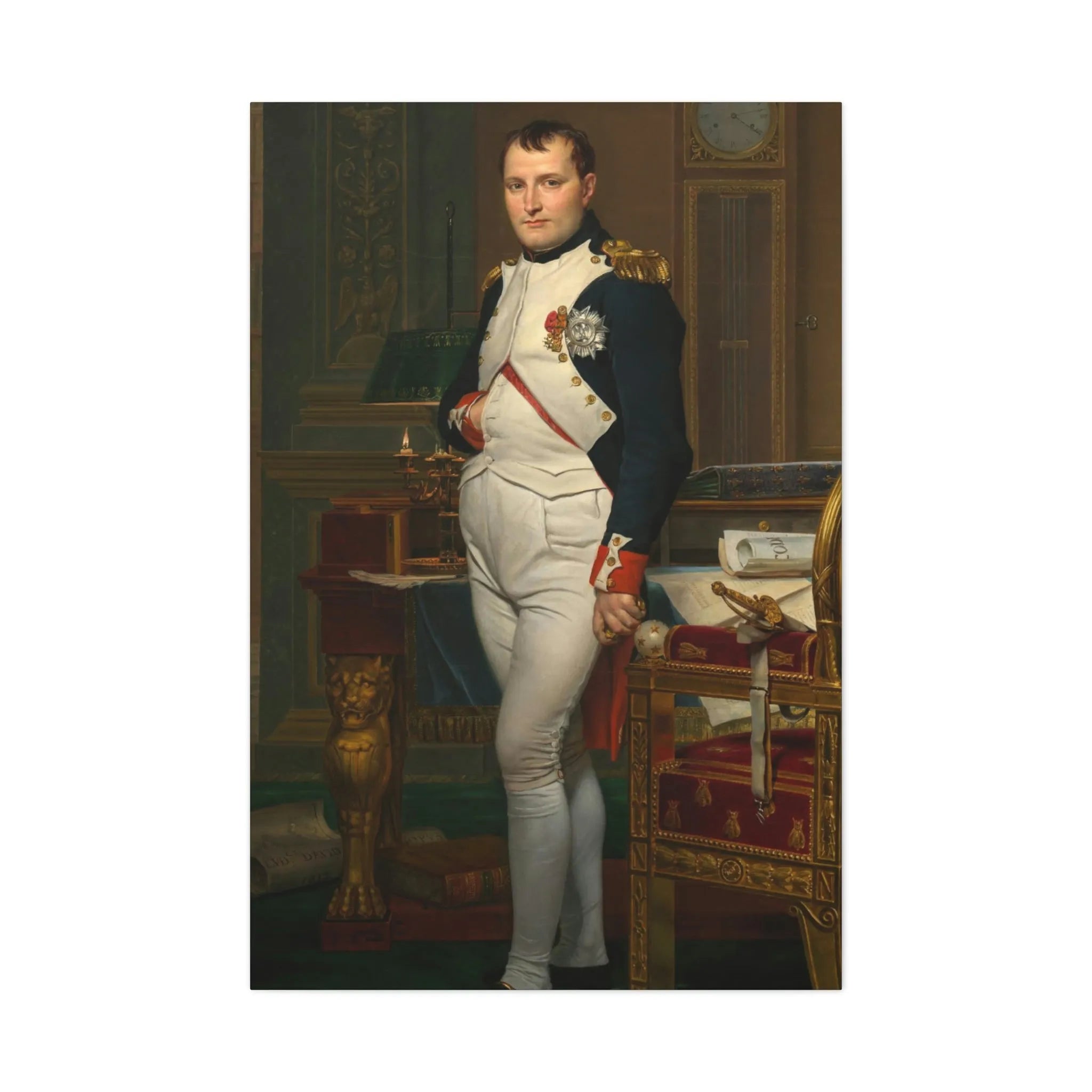 Emperor Napoleon in His Study at the Tuileries Canvas Gallery Wraps