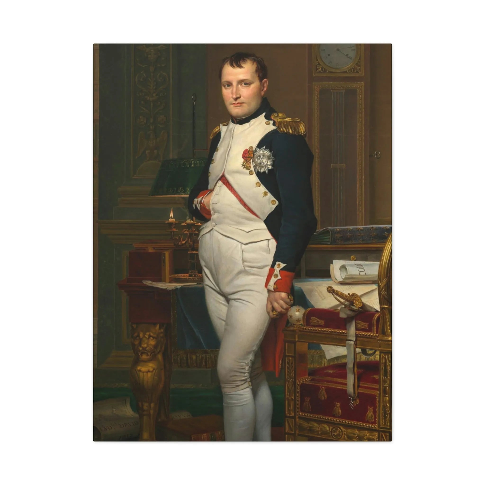 Emperor Napoleon in His Study at the Tuileries Canvas Gallery Wraps