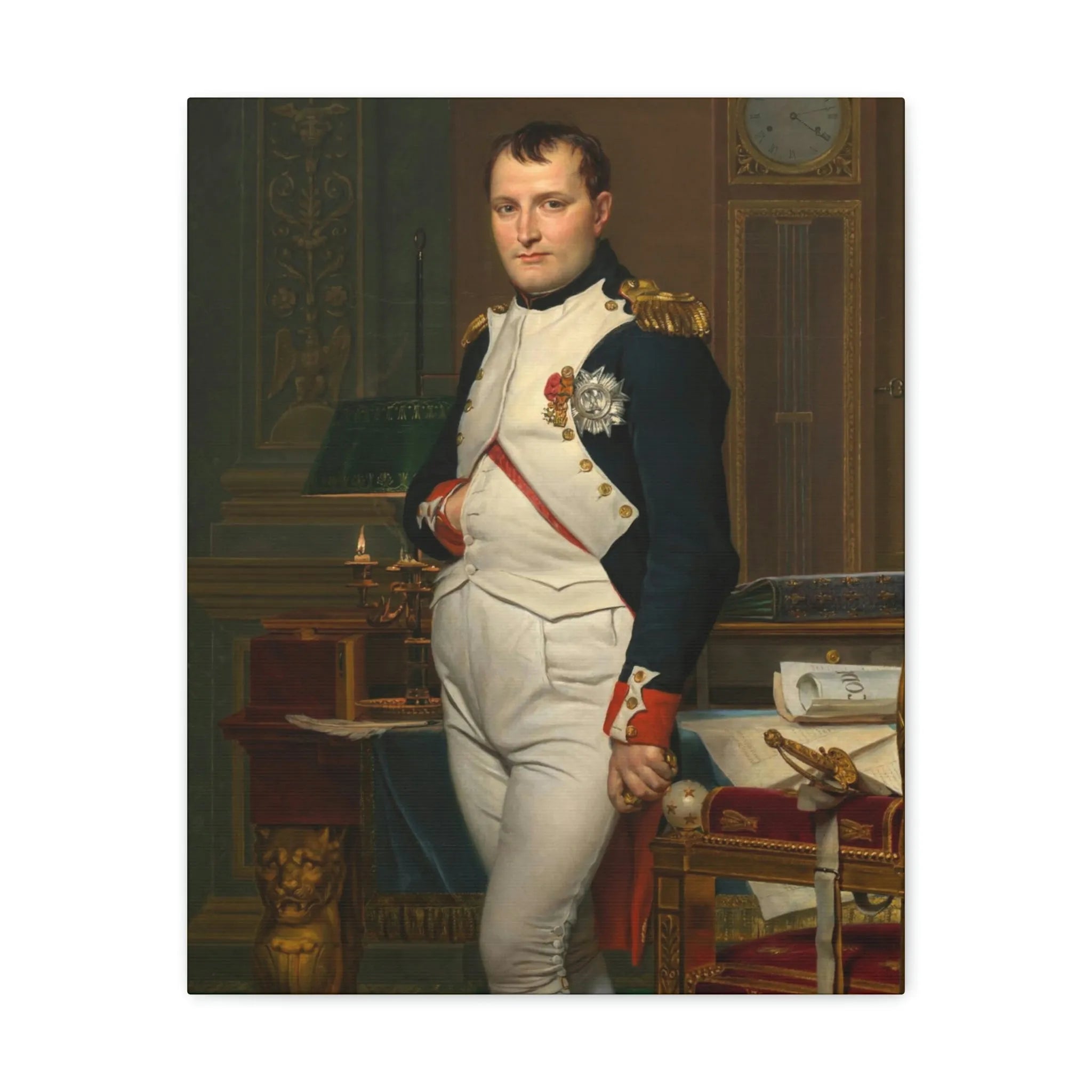 Emperor Napoleon in His Study at the Tuileries Canvas Gallery Wraps